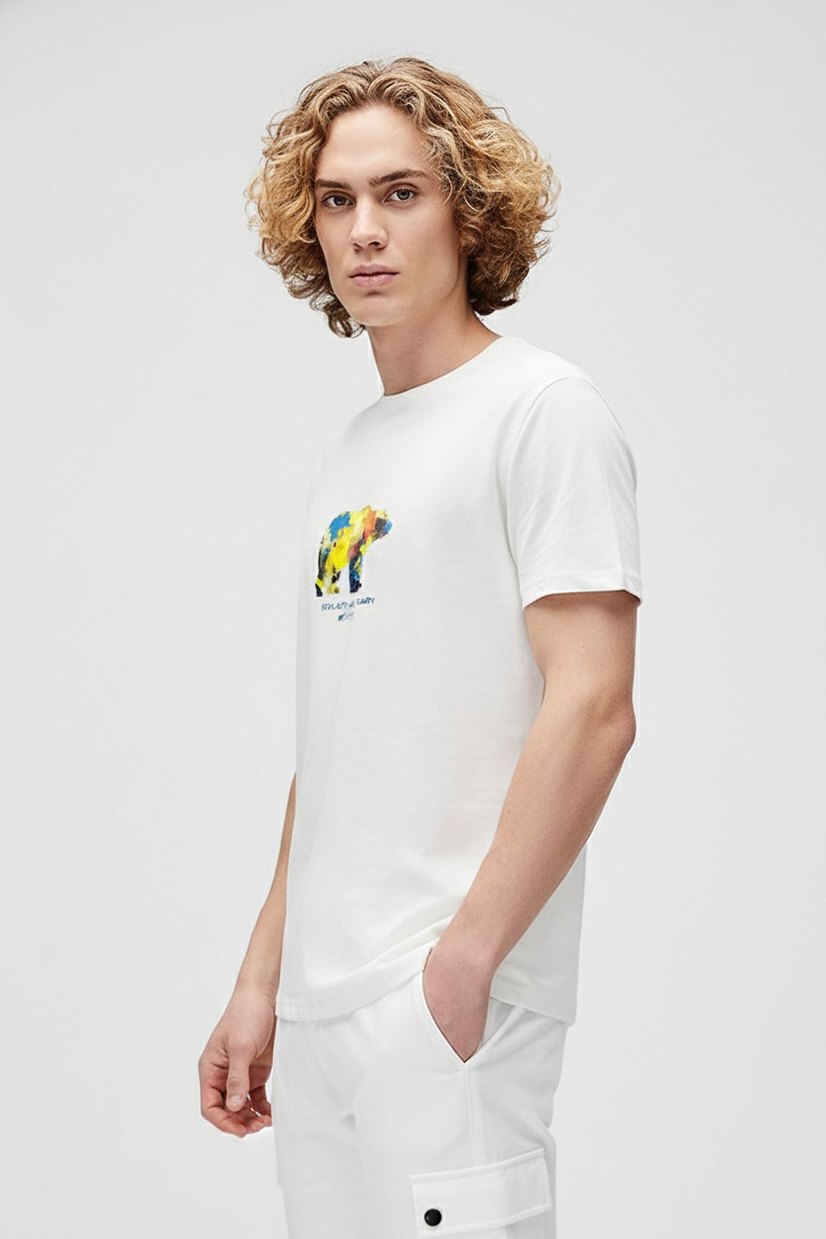 SPEAK ARTY T-SHIRT PRINTED T-SHIRT BEYAZ  MAN T-SHIRT SPEAK ARTY T-SHIRTSPEAK ARTY T-SHIRT