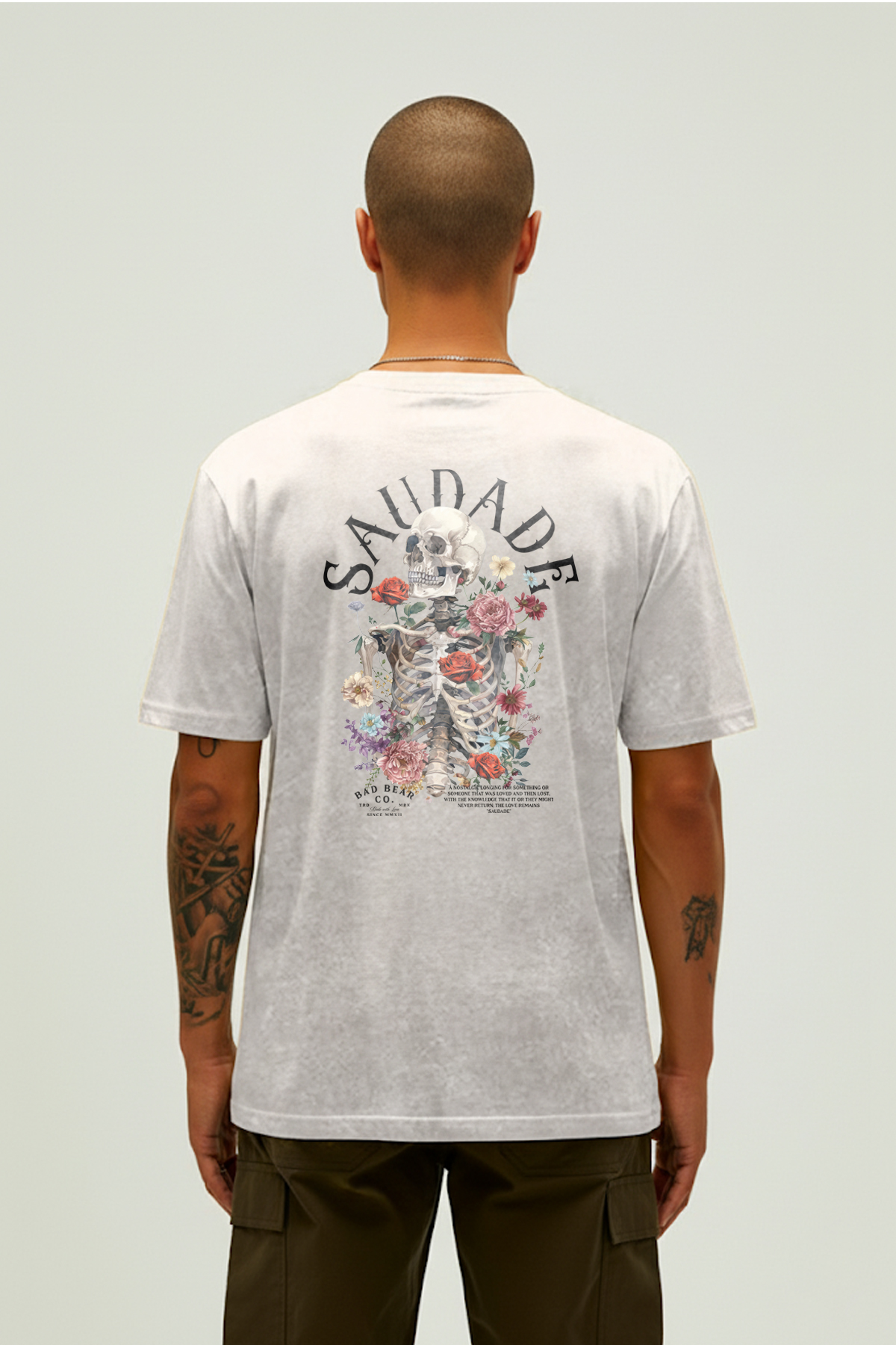 SAUDADE T-SHIRT PRINTED T-SHIRT BEYAZ  MAN T-SHIRT SAUDADE T-SHIRTSAUDADE T-SHIRT