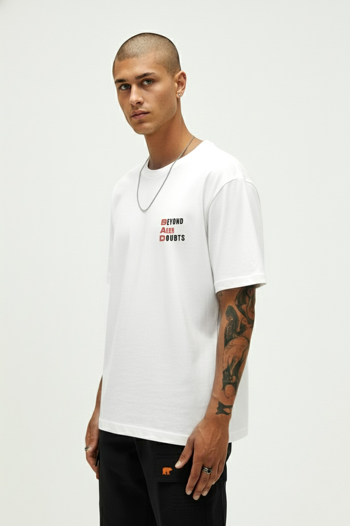 BEYOND T-SHIRT PRINTED T-SHIRT BEYAZ  MAN T-SHIRT BEYOND T-SHIRTBEYOND T-SHIRT