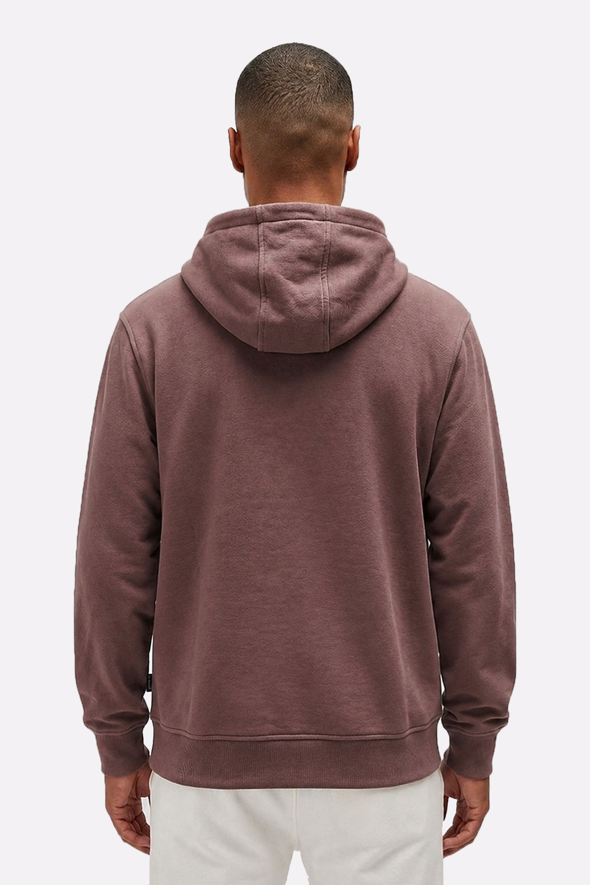Glacier Kahverengi Logo Baskılı Kapüşonlu Erkek Sweatshirt