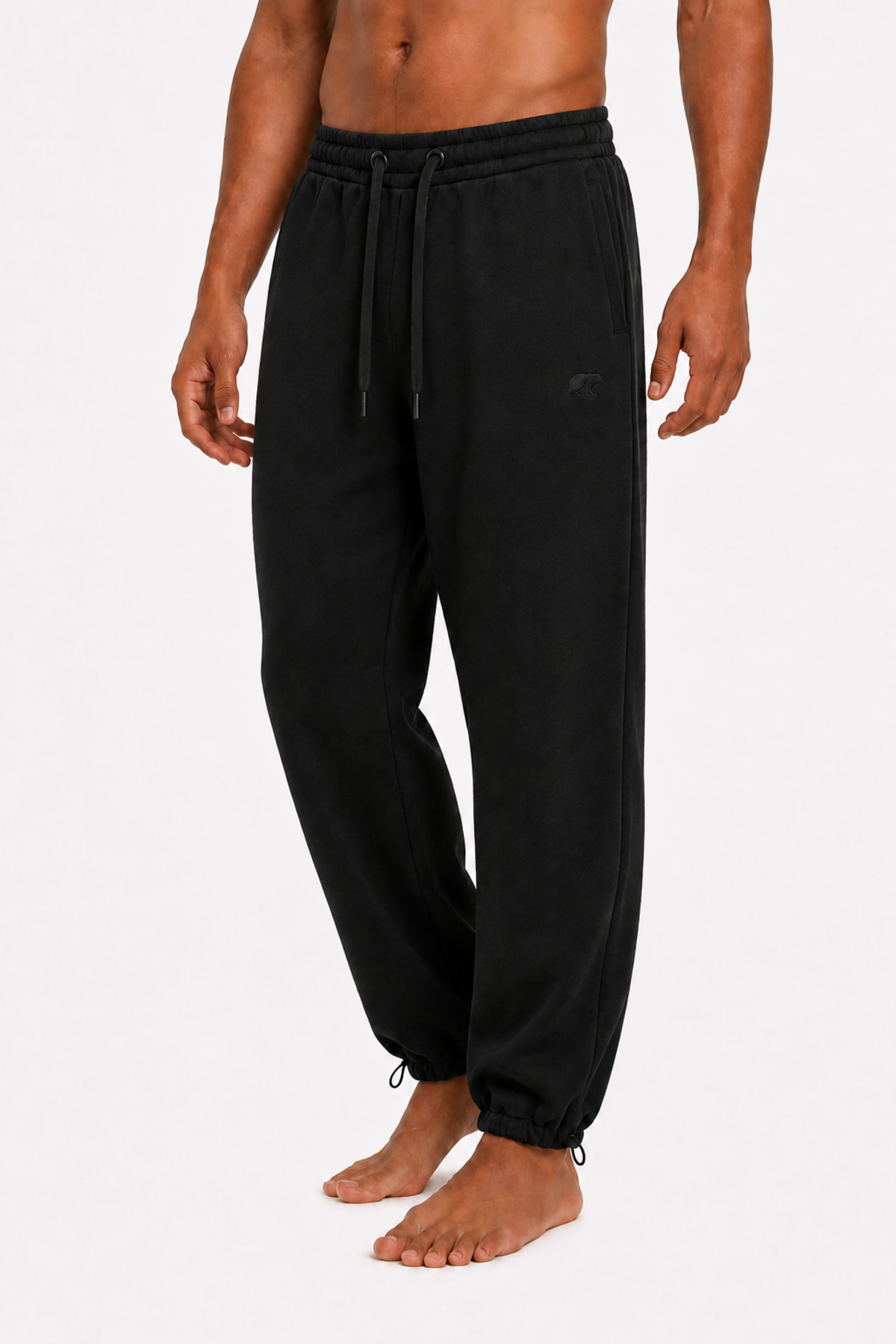 Outland Siyah Paçası Lastikli Basic Erkek Sweatpants