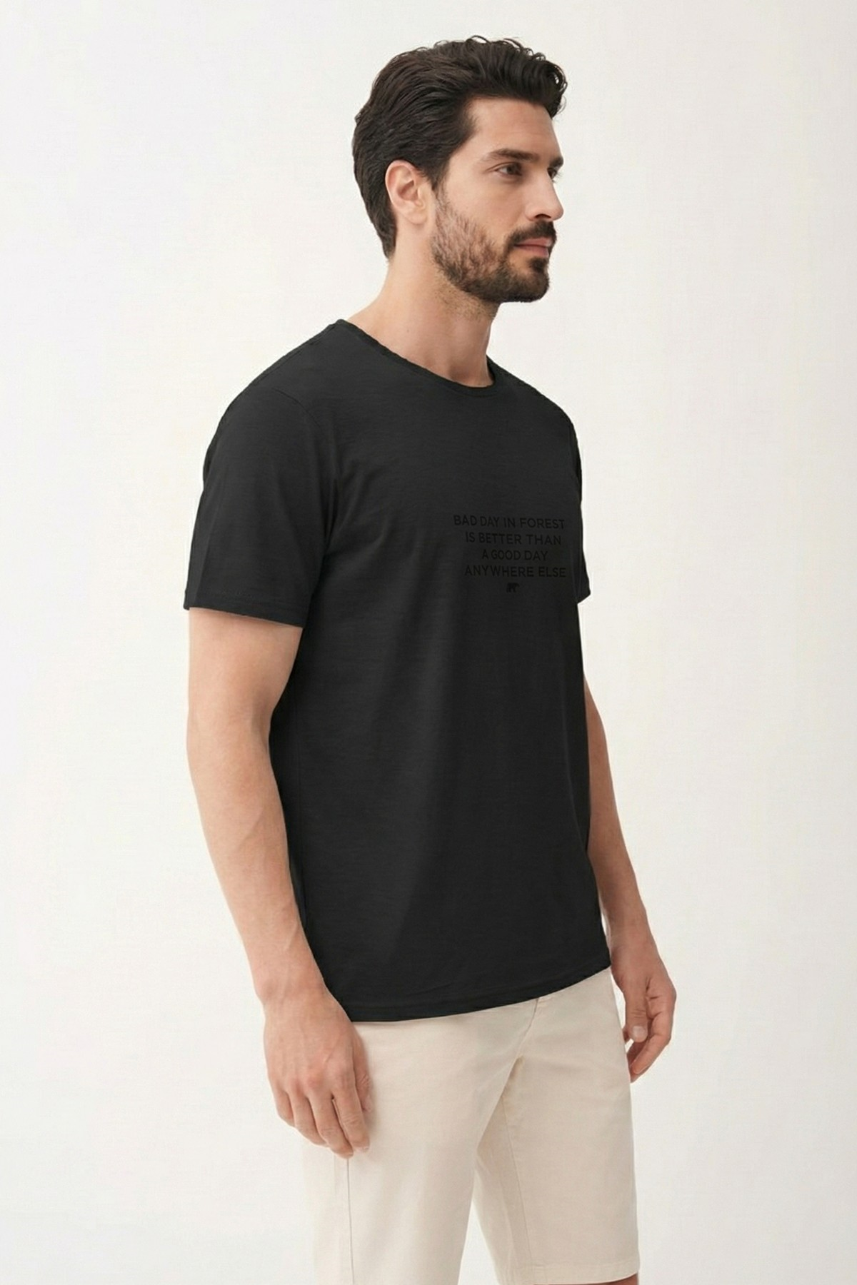 BAD DAY T-SHIRT PRINTED T-SHIRT SİYAH  MAN T-SHIRT BAD DAY T-SHIRTBAD DAY T-SHIRT