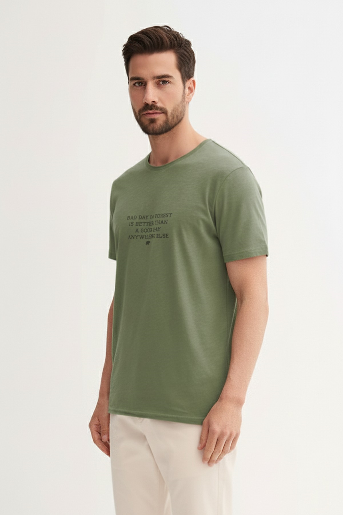 BAD DAY T-SHIRT PRINTED T-SHIRT SOLUK YEŞİL  MAN T-SHIRT BAD DAY T-SHIRTBAD DAY T-SHIRT