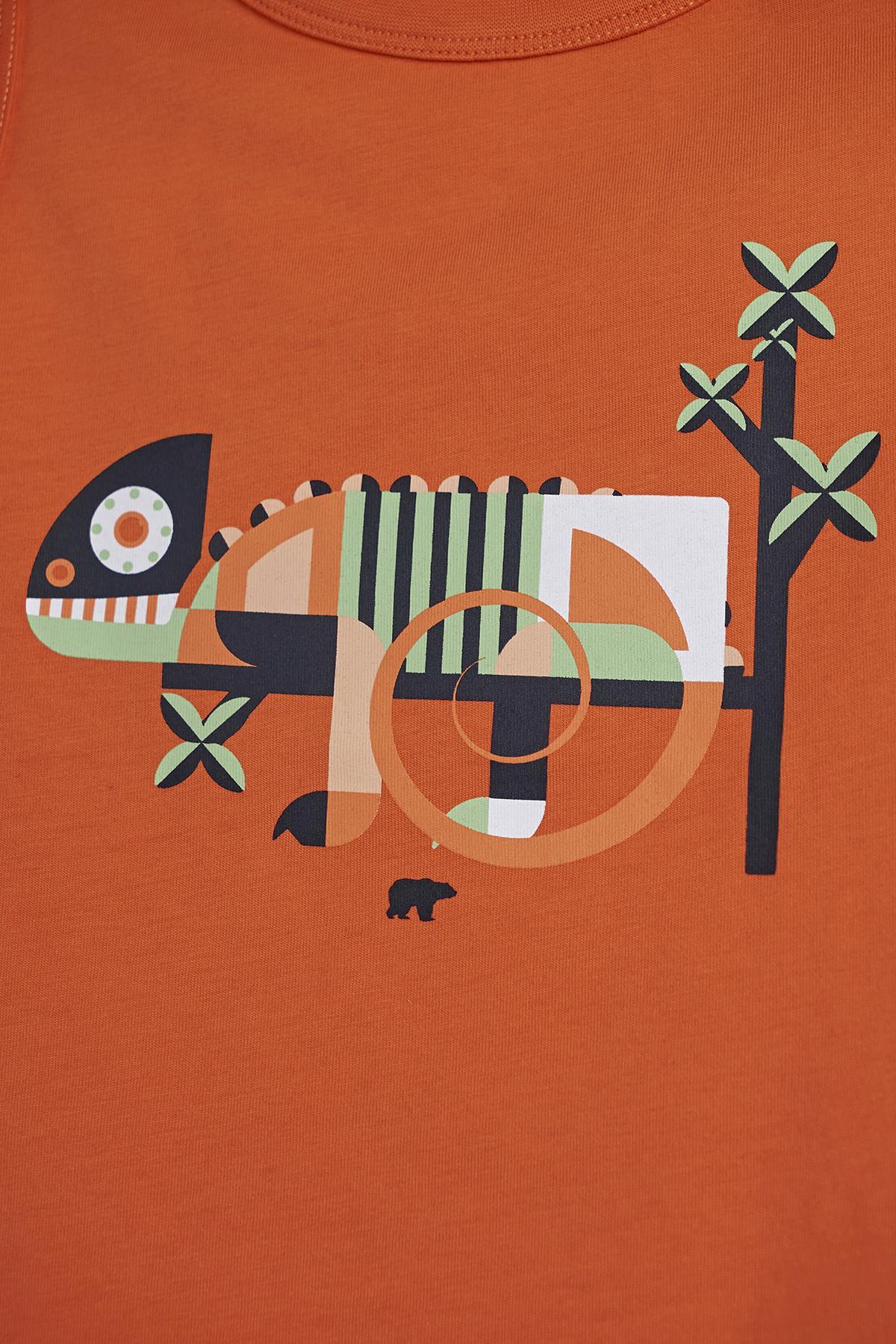 Jonah Turuncu Baskılı Çocuk Atlet