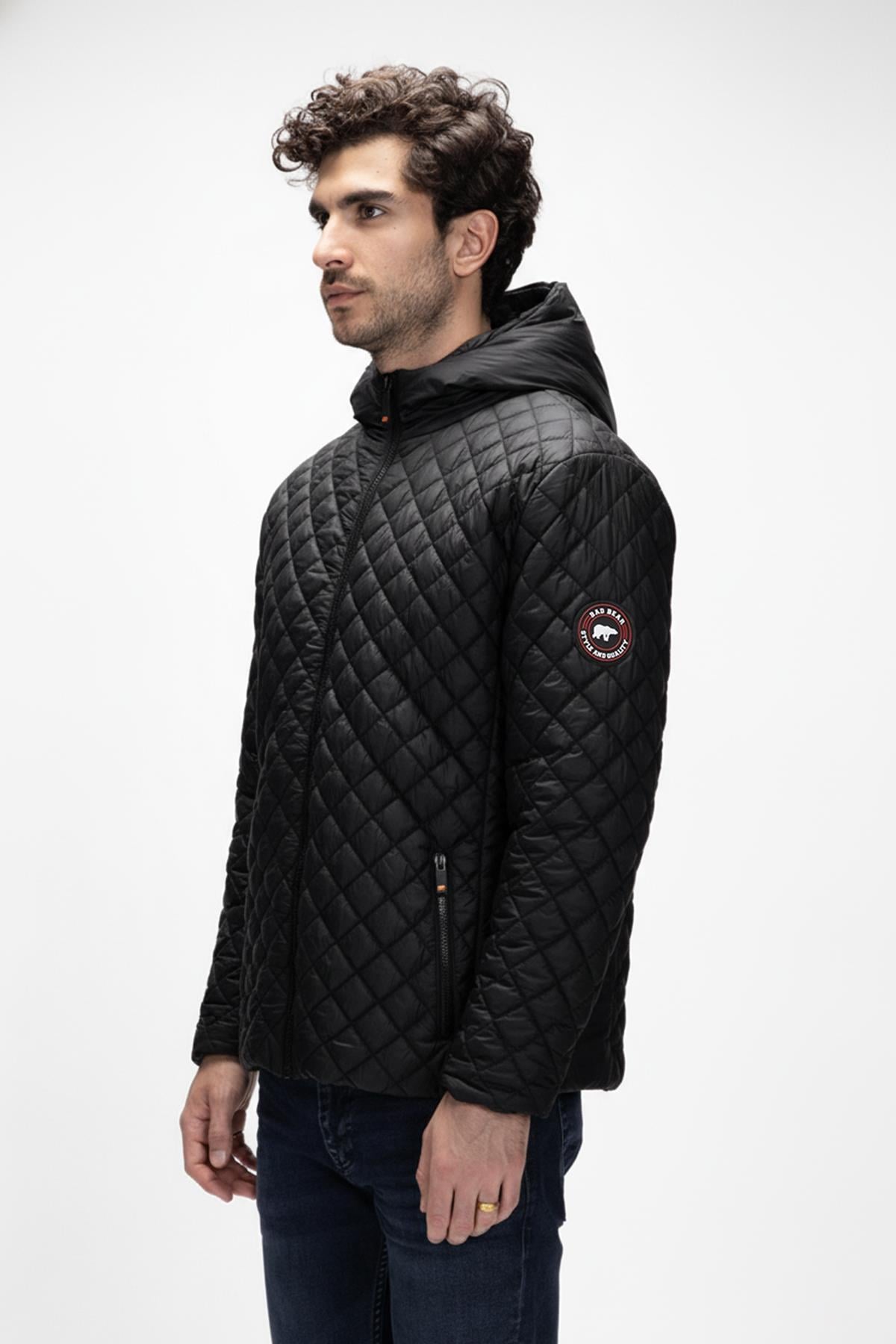 Shang Si̇Yah Puffer Kapüşonlu Erkek Mont