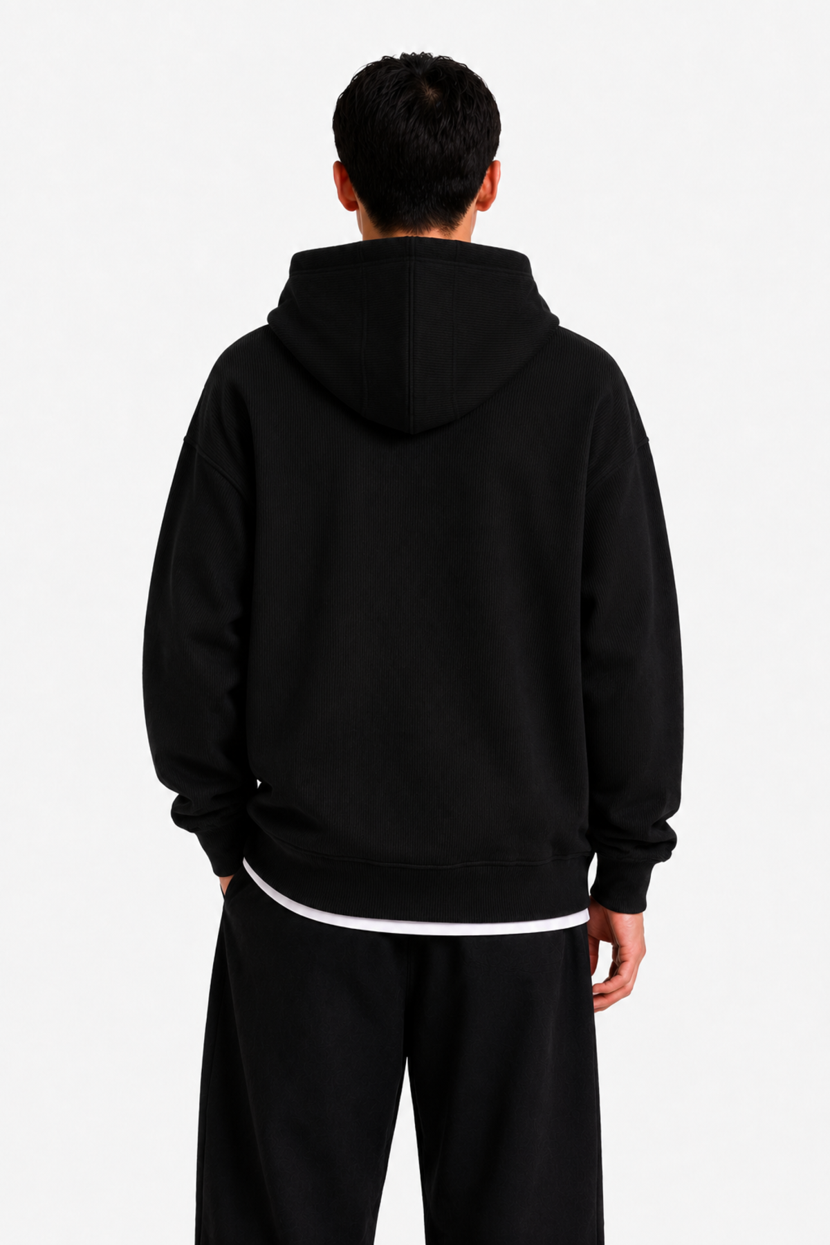 Hammerfall Siyah Basic Kapüşonlu Erkek Sweatshirt