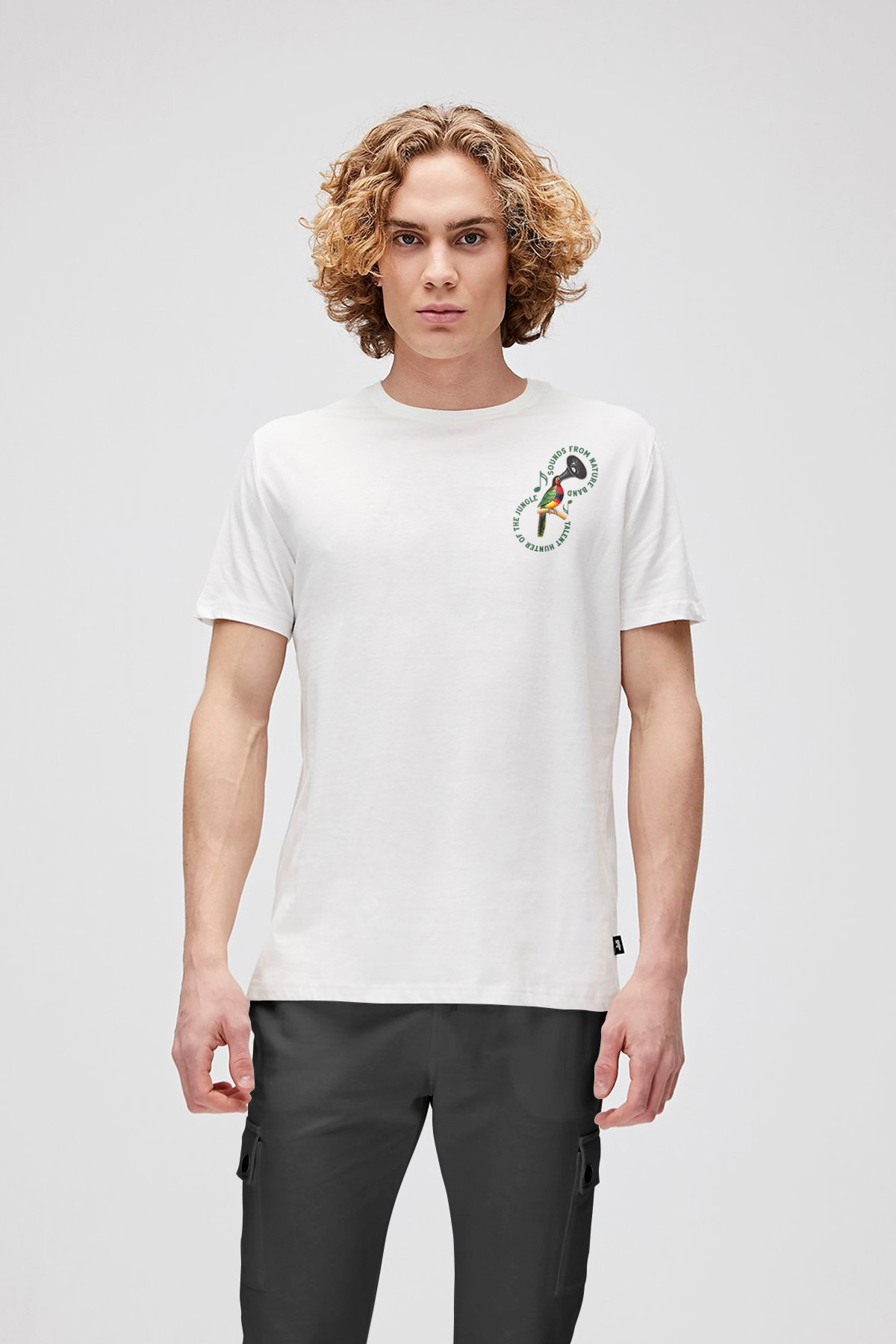 NATURE BAND T-SHIRT PRINTED T-SHIRT BEYAZ  MAN T-SHIRT NATURE BAND T-SHIRTNATURE BAND T-SHIRT