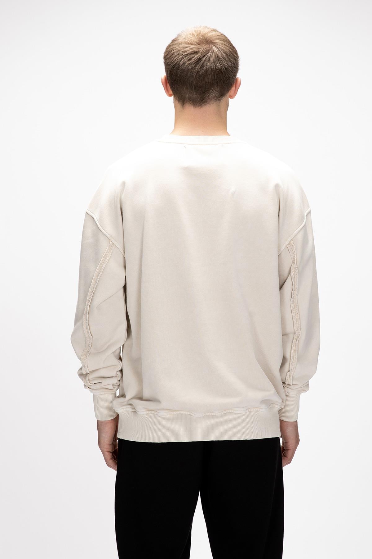 Vex Bej Oversize Erkek Sweatshirt