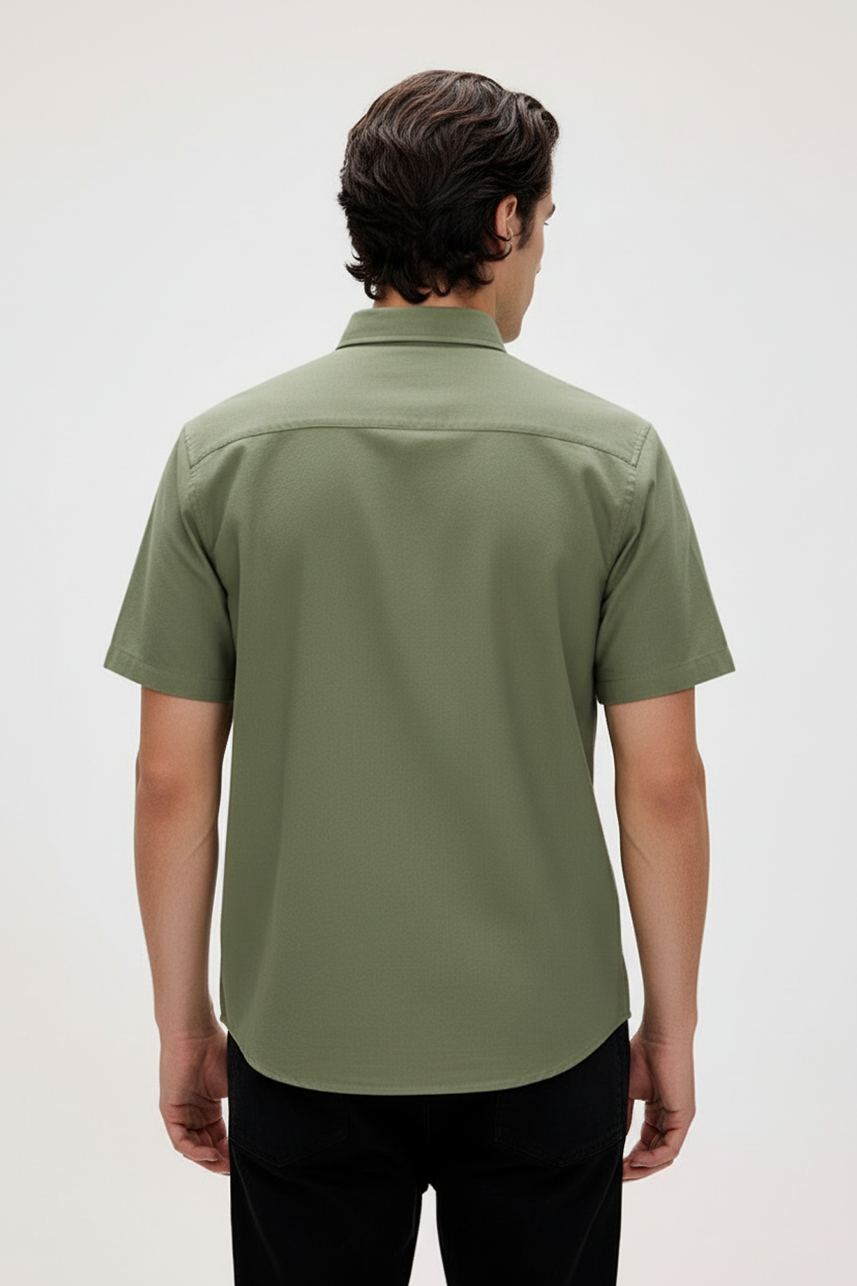 PLANT BASIC SHIRT BASIC SHIRT SOLUK YEŞİL DÜĞMELİ MAN SHIRT PLANT BASIC SHIRTPLANT BASIC SHIRT
