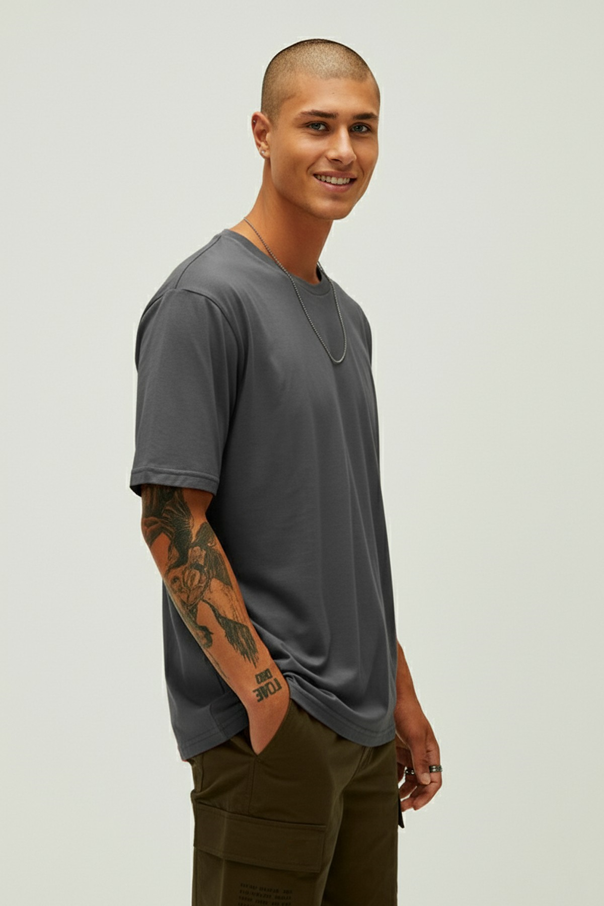 ROUTINE BASIC T-SHIRT BASIC T-SHIRT ASFALT  MAN T-SHIRT ROUTINE BASIC T-SHIRTROUTINE BASIC T-SHIRT