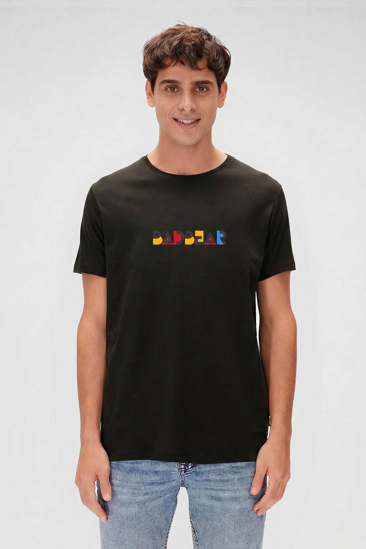 Retro Colors Siyah Erkek Baskılı Tişört