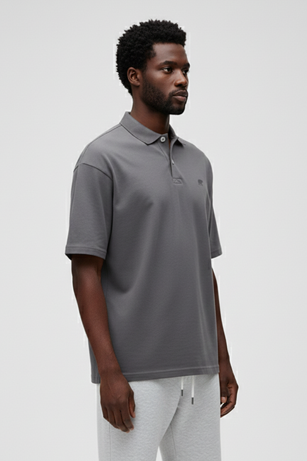 City Walker Asfalt Polo Yaka Erkek Tişört
