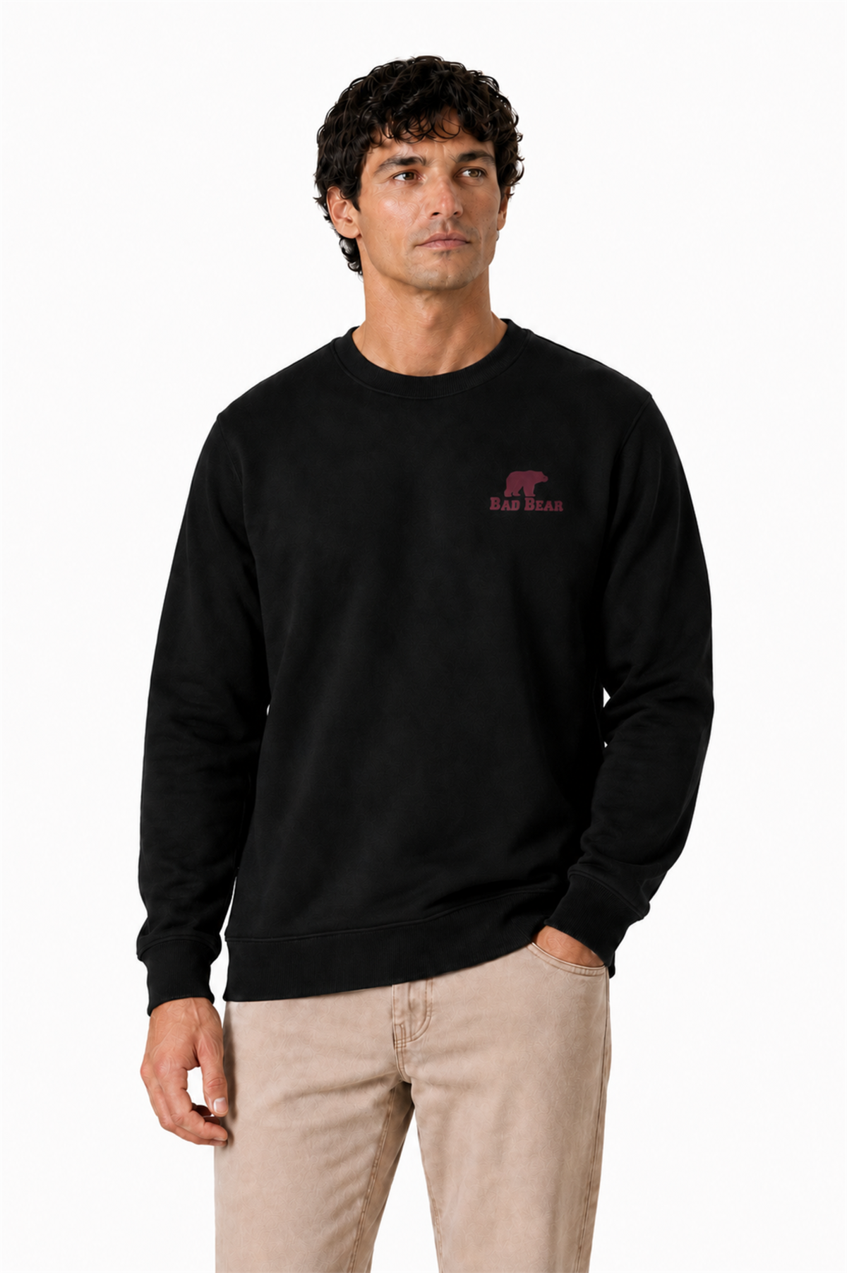 Aurora Siyah Logo Baskılı Erkek Sweatshirt