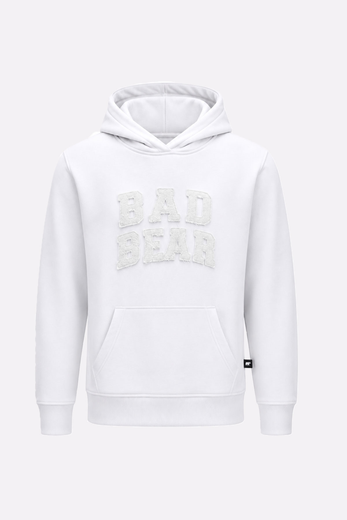 Glacier Beyaz Logo Baskılı Kapüşonlu Erkek Sweatshirt