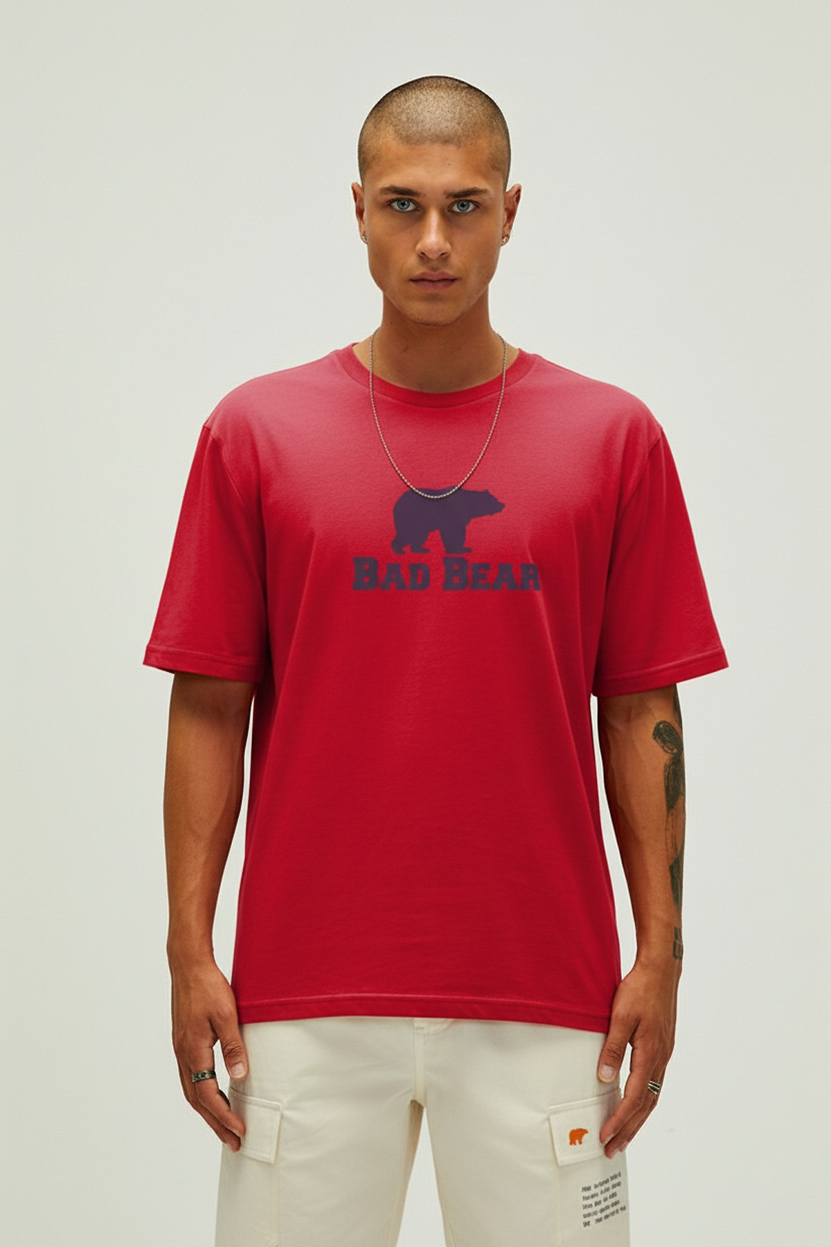 Muscle Kırmızı Erkek Baskılı Tişört