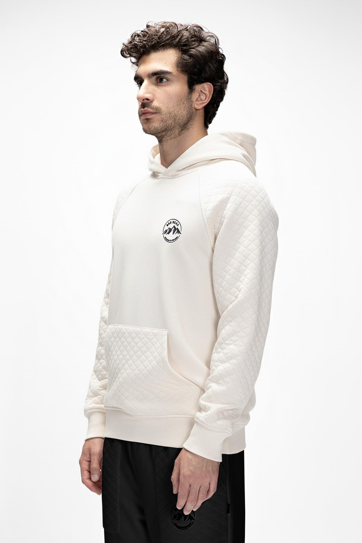 Grass Marshmallow Kapüşonlu Erkek Sweatshirt