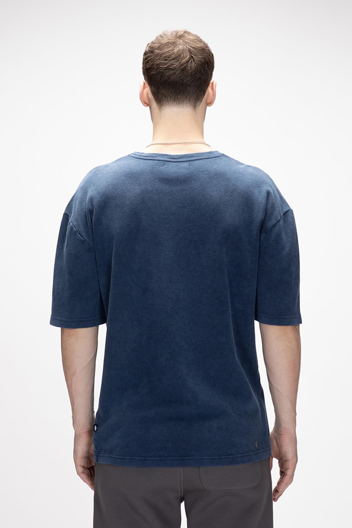 Wild İndigo Baskılı Erkek T-Shirt