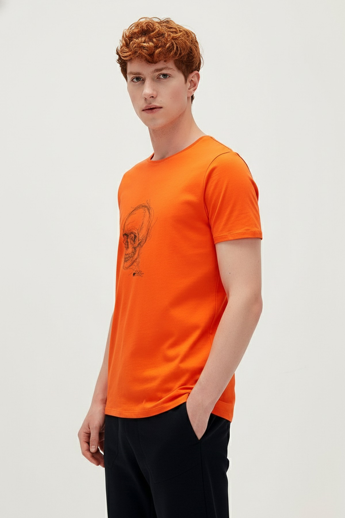 REBORN T-SHIRT PRINTED T-SHIRT TURUNCU  MAN T-SHIRT REBORN T-SHIRTREBORN T-SHIRT