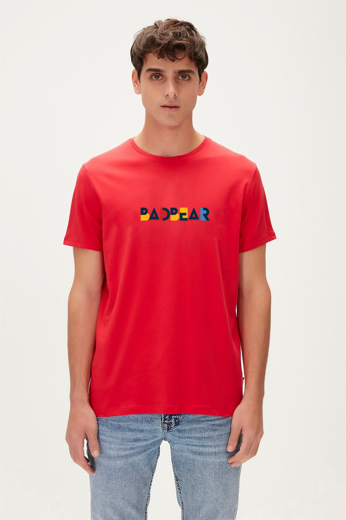 RETRO COLORS T-SHIRT PRINTED T-SHIRT KIRMIZI  MAN T-SHIRT RETRO COLORS T-SHIRTRETRO COLORS T-SHIRT