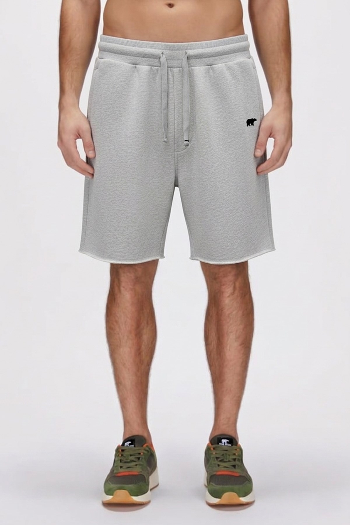 Freshy Gri Melanj Erkek Şort