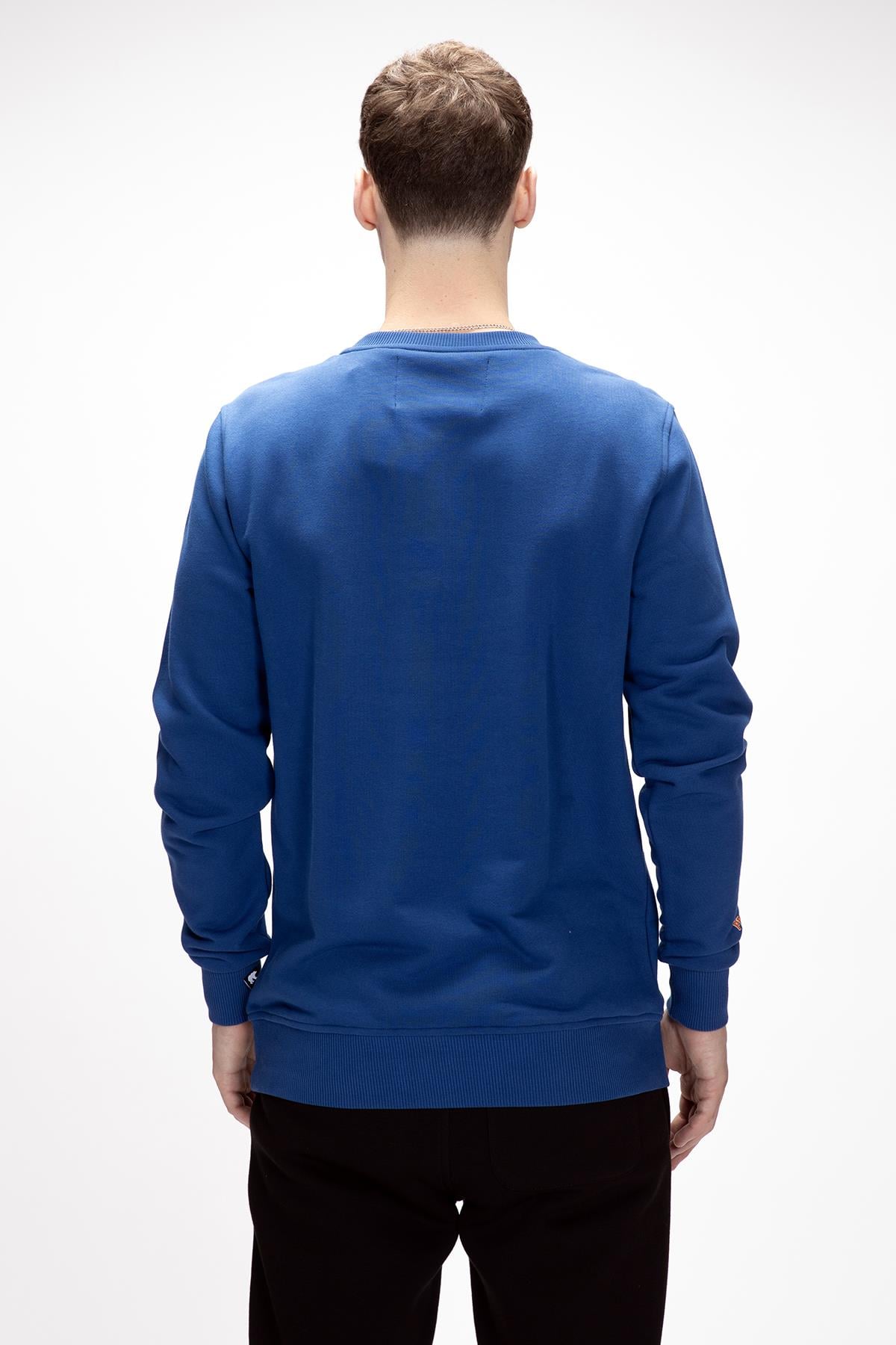 Acme Parlament Mavisi Erkek Baskılı Sweatshirt