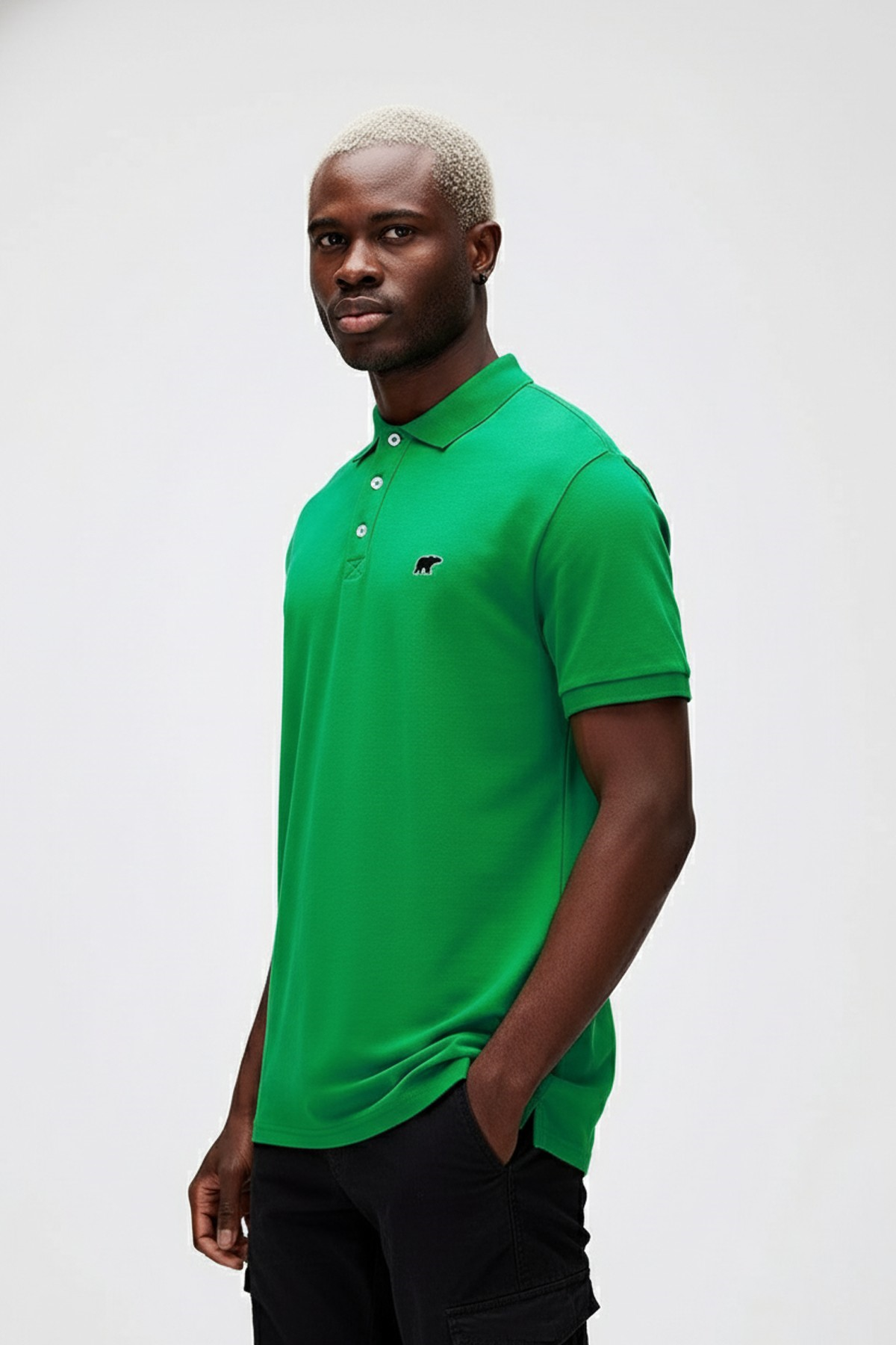 GABRIEL POLO POLO T-SHIRT YEŞİL DÜĞMELİ MAN T-SHIRT GABRIEL POLOGABRIEL POLO