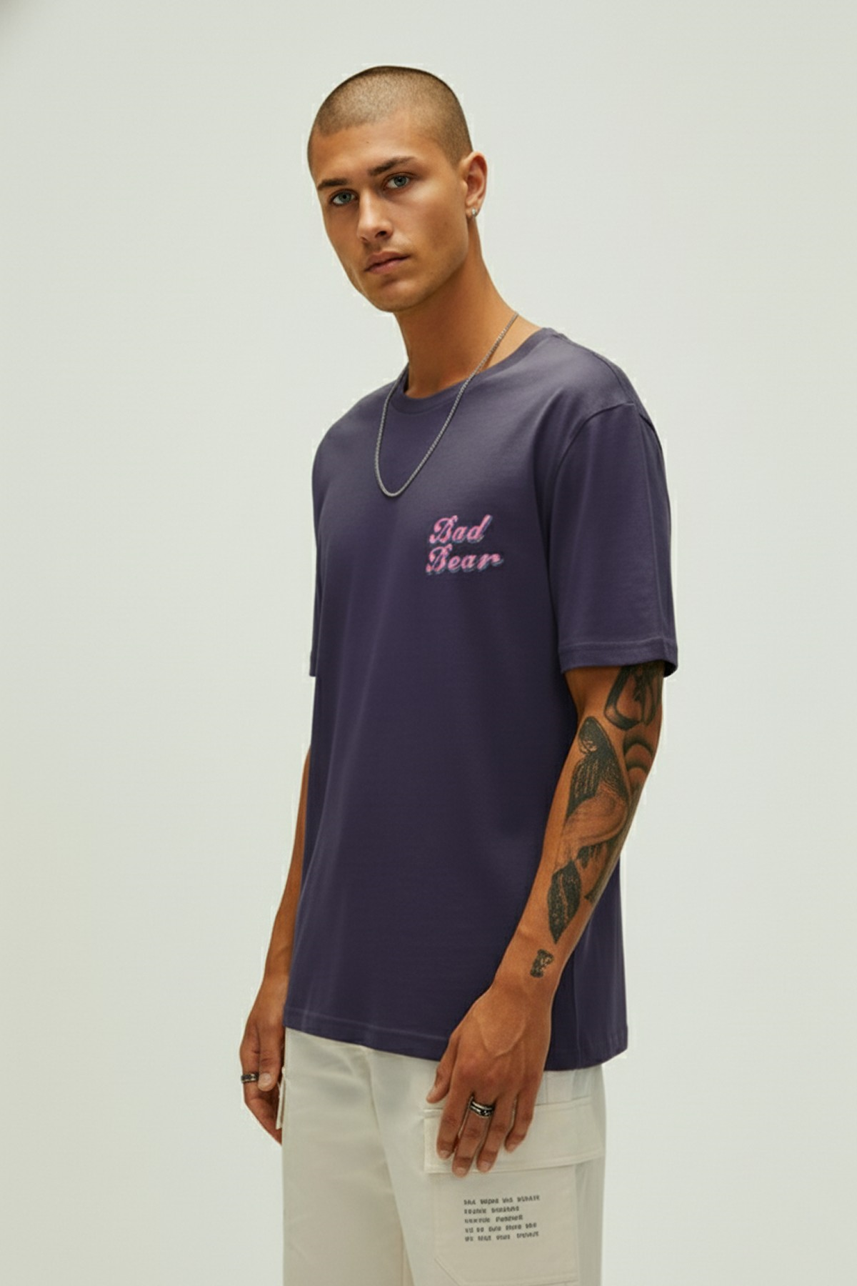 BAD PINK T-SHIRT PRINTED T-SHIRT   MAN T-SHIRT BAD PINK T-SHIRTBAD PINK T-SHIRT