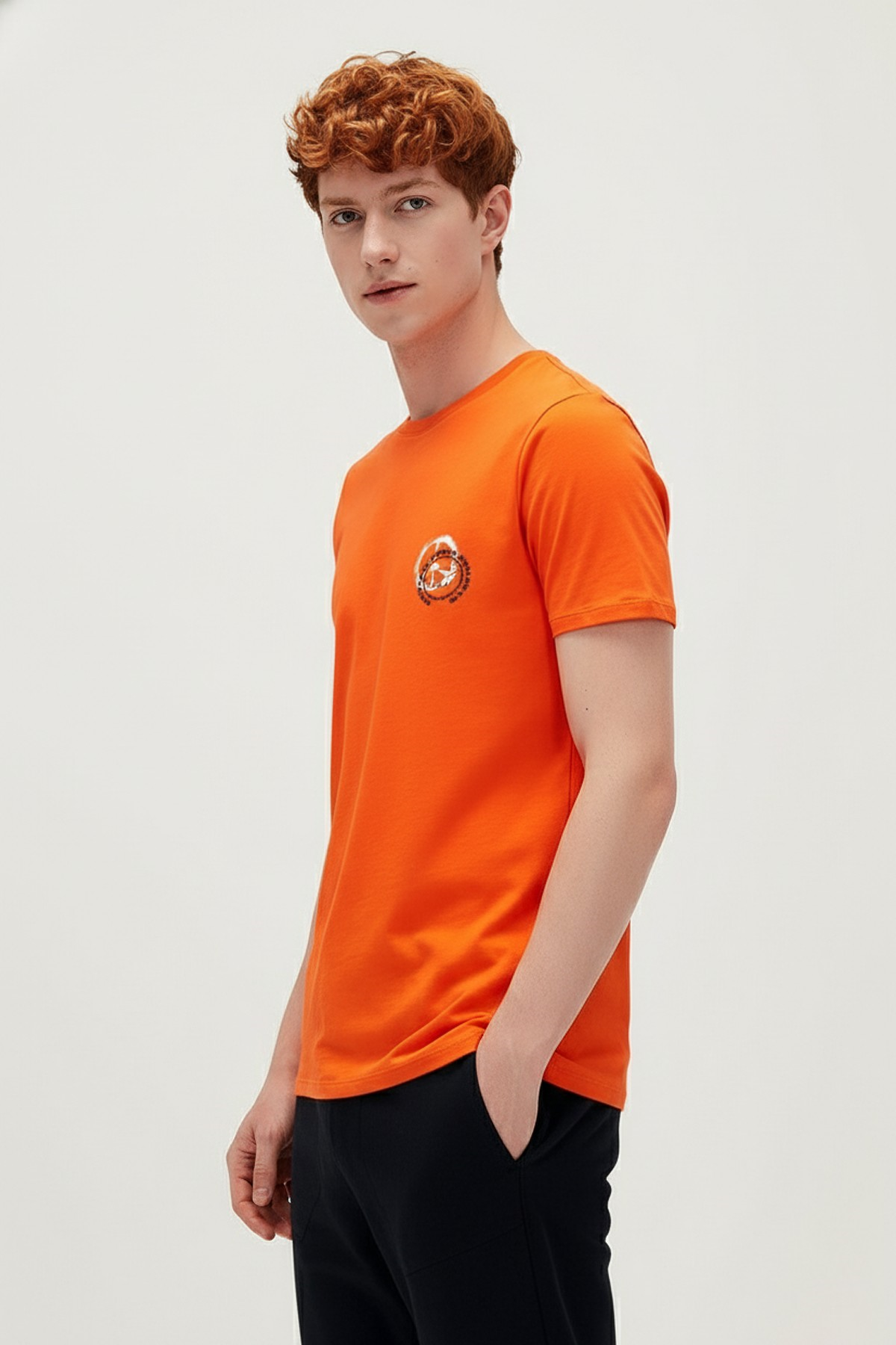 EVERYDAY URBAN T-SHIRT PRINTED T-SHIRT TURUNCU  MAN T-SHIRT EVERYDAY URBAN T-SHIRTEVERYDAY URBAN T-SHIRT