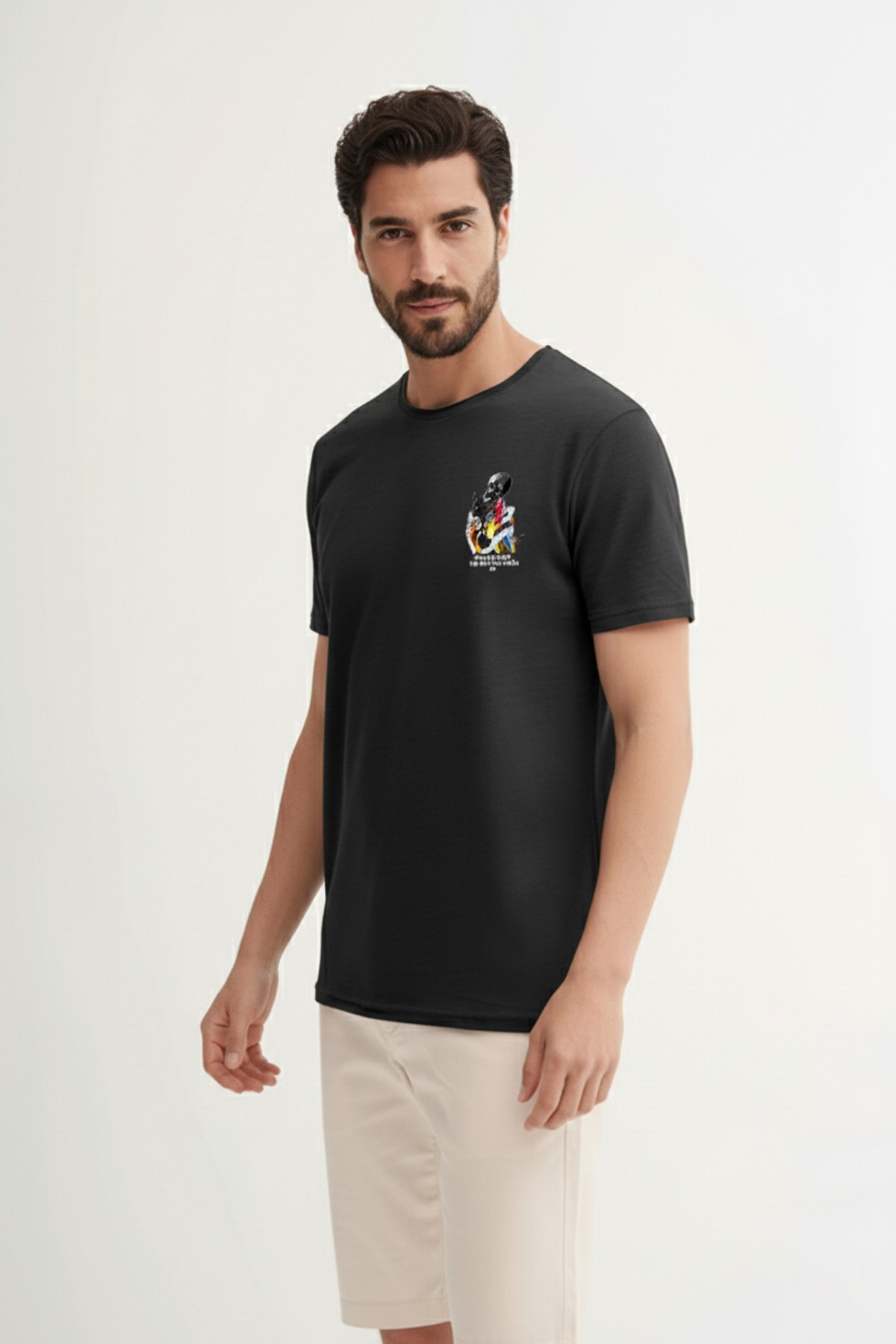 HURT T-SHIRT PRINTED T-SHIRT SİYAH  MAN T-SHIRT HURT T-SHIRTHURT T-SHIRT