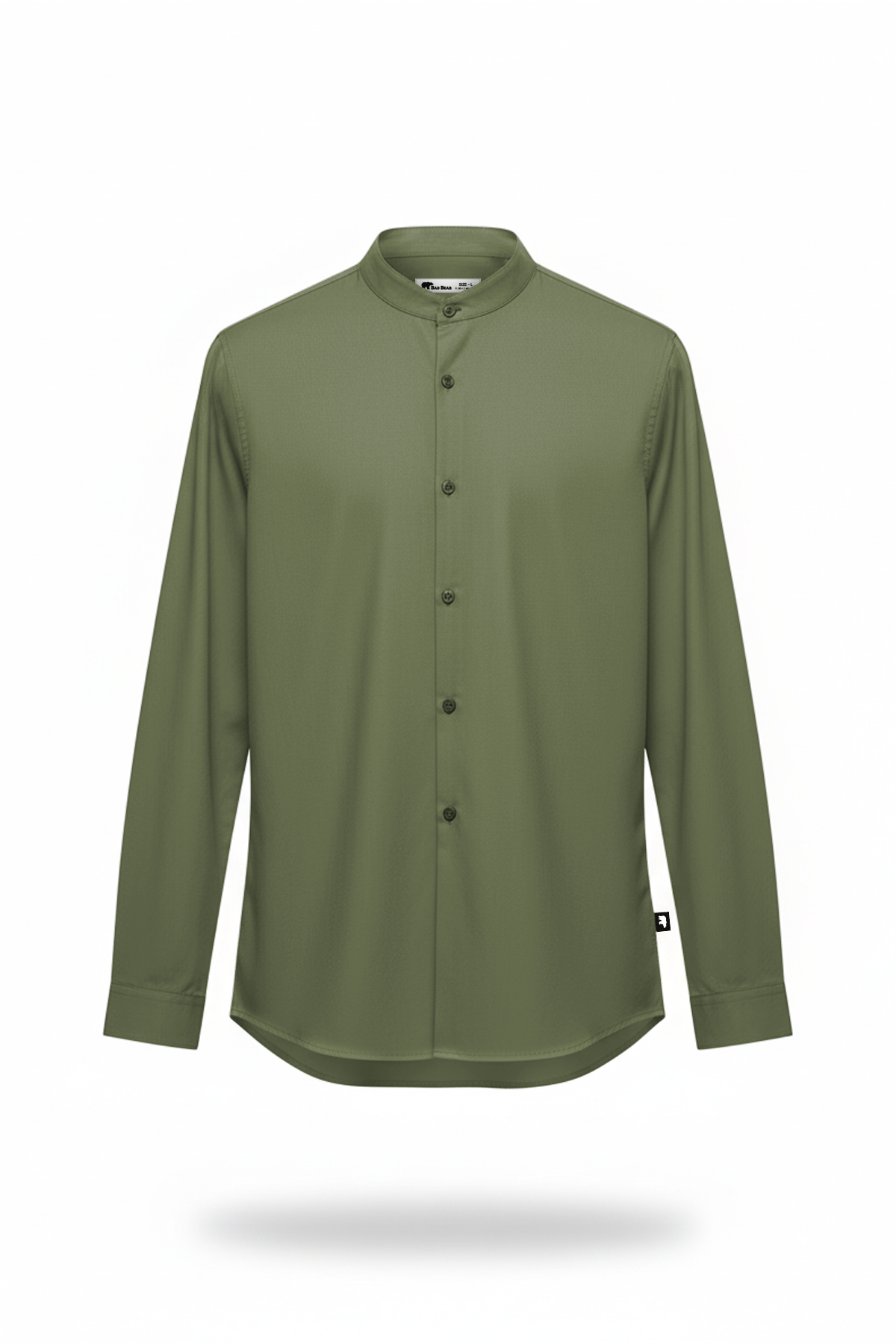 CRUDE SHIRT BASIC SHIRT SOLUK YEŞİL DÜĞMELİ MAN SHIRT CRUDE SHIRTCRUDE SHIRT