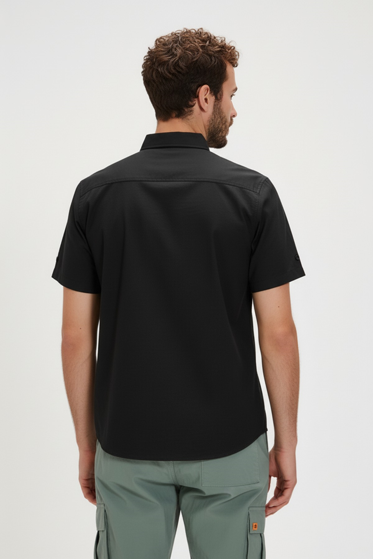 PLANT BASIC SHIRT BASIC SHIRT SİYAH DÜĞMELİ MAN SHIRT PLANT BASIC SHIRTPLANT BASIC SHIRT