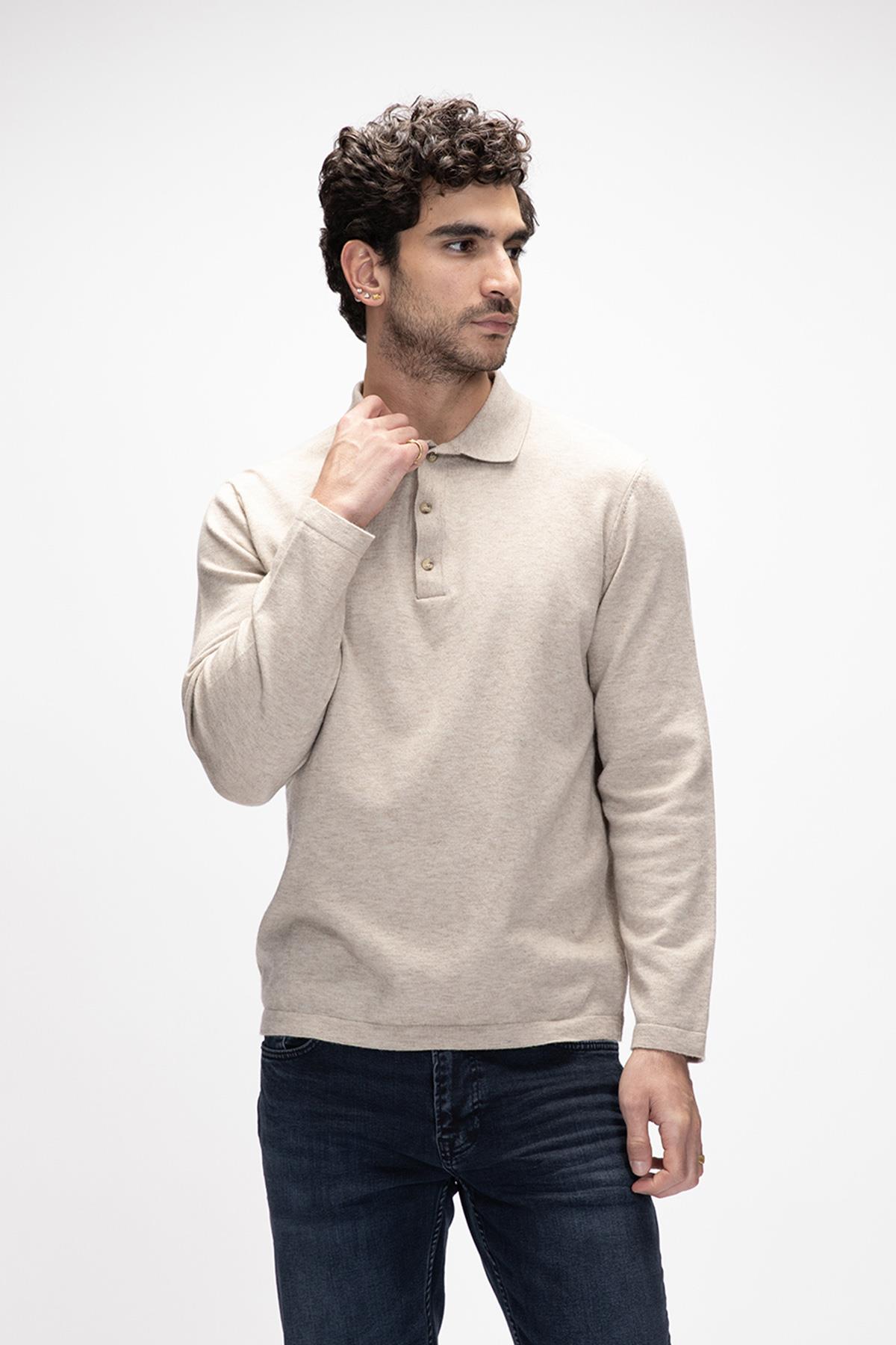 KUGER POLO POLO NECK JUMPER BEJ BELİRTİLMEMİŞ MAN KNITWEAR KUGER POLOKUGER POLO