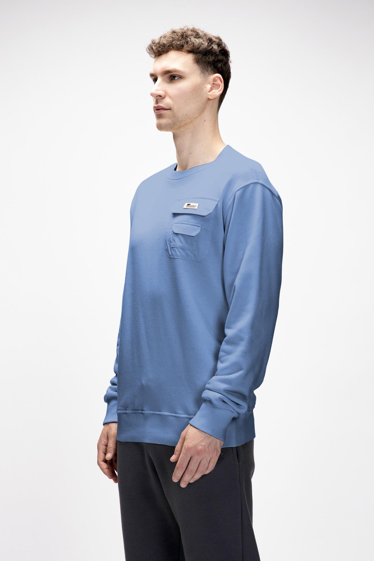 Rise Element Mavi Crewneck Erkek Sweatshirt