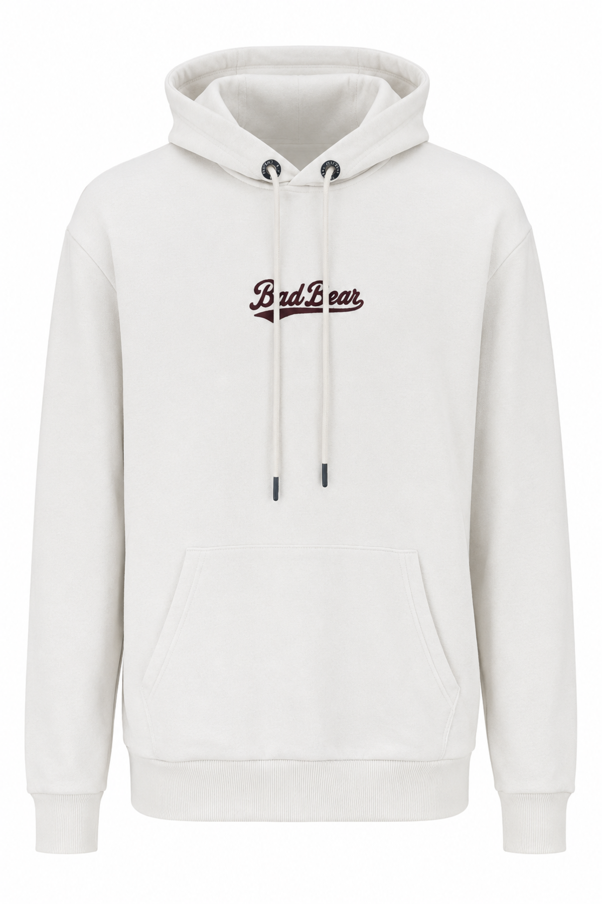 Essence Beyaz Basic Kapüşonlu Erkek Sweatshirt