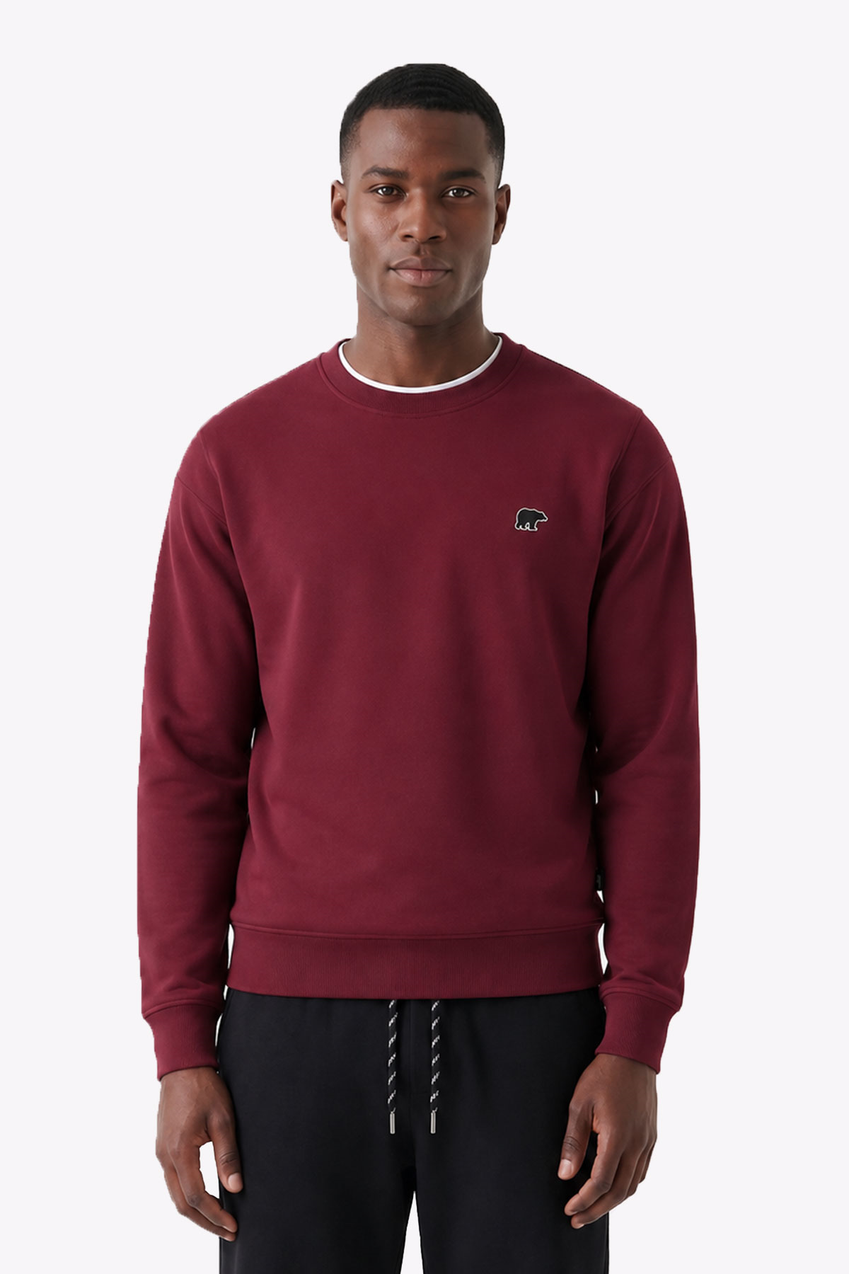 Valor Bordo Basic Erkek Sweatshirt