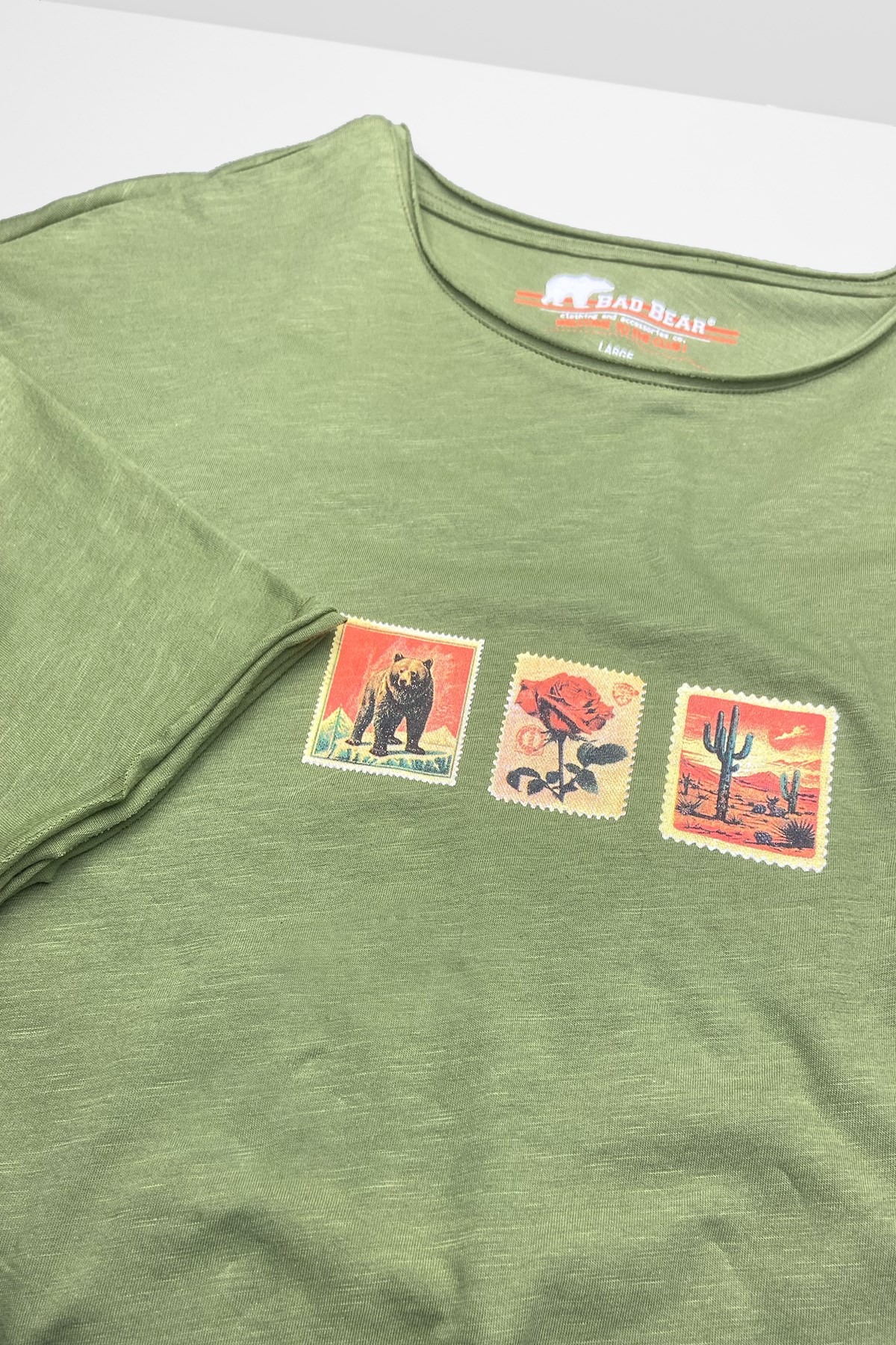 Rose Soluk Yeşil Erkek Baskılı Tişört