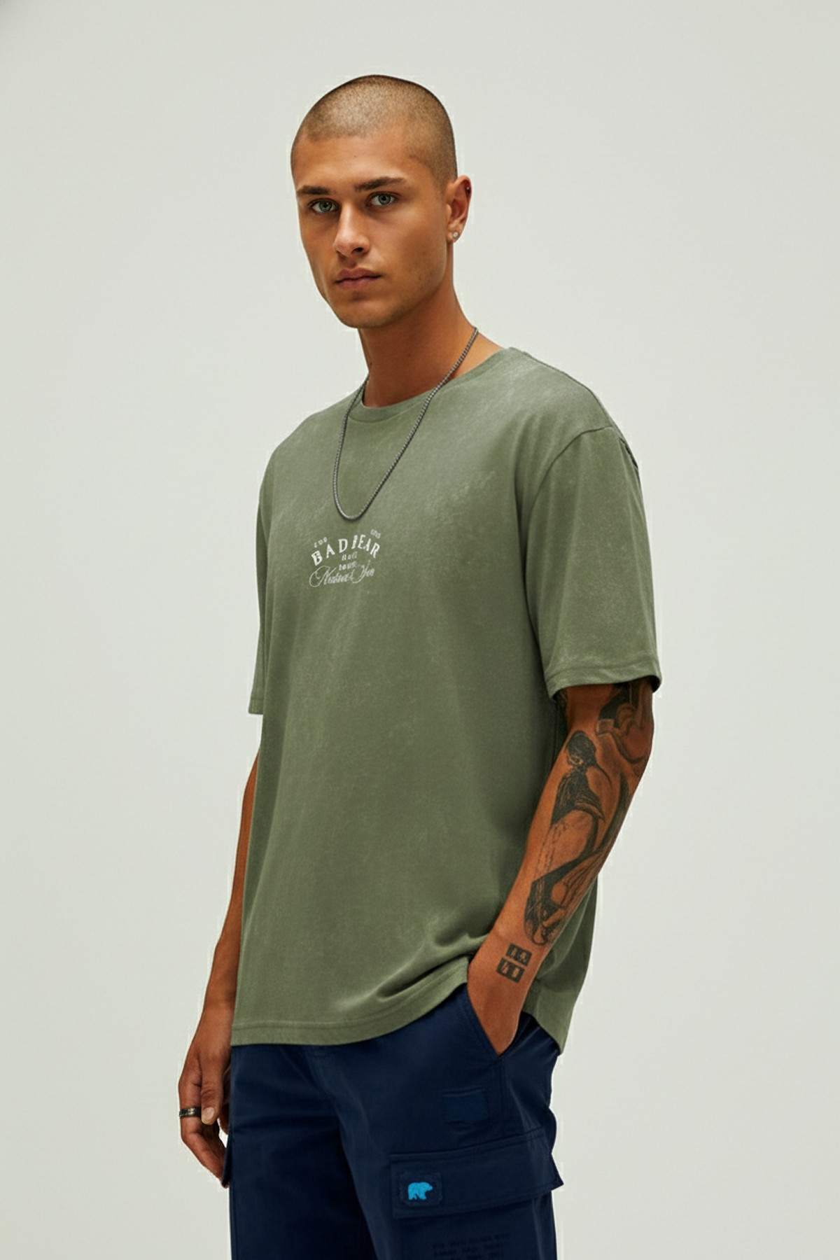 Unbearable  Soluk Yeşil Erkek Baskılı Tişört