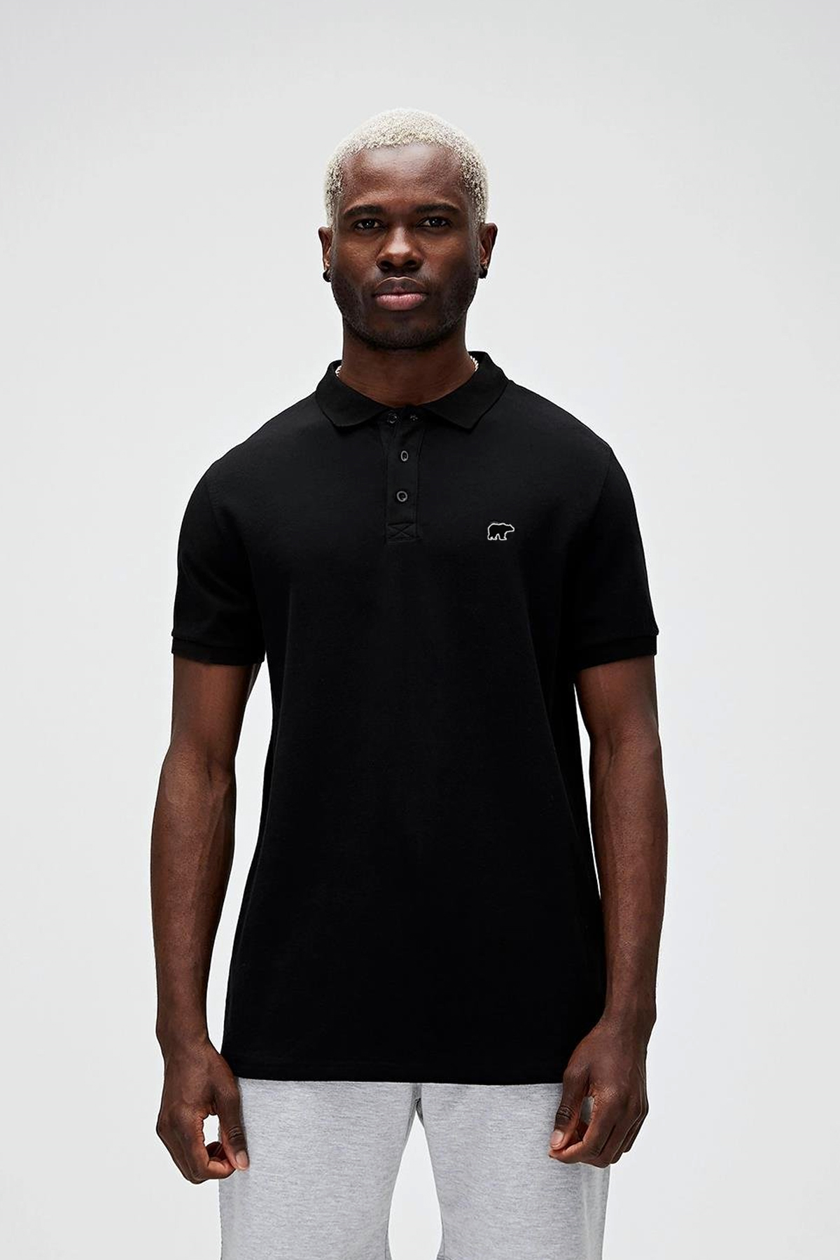 GABRIEL POLO POLO T-SHIRT SİYAH DÜĞMELİ MAN T-SHIRT GABRIEL POLOGABRIEL POLO