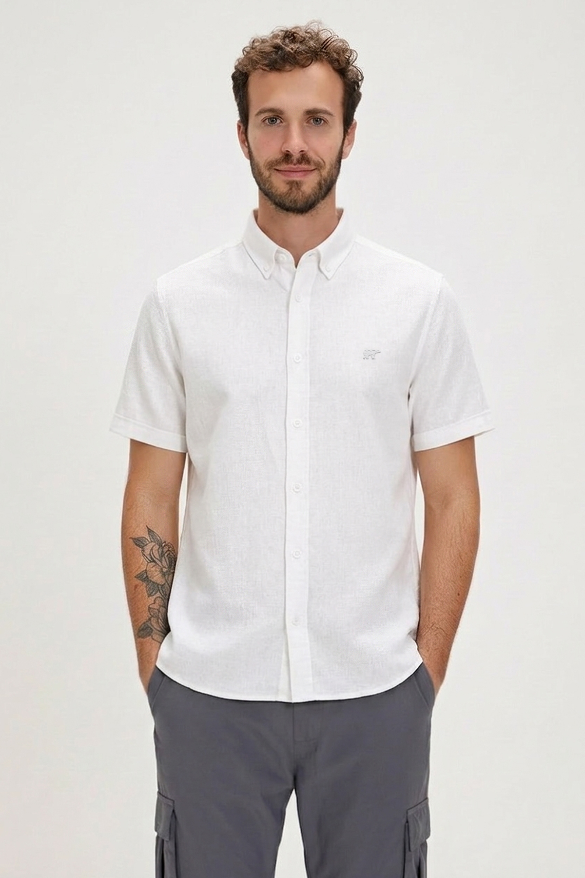 DRAFTY SHIRT BASIC SHIRT BEYAZ DÜĞMELİ MAN SHIRT DRAFTY SHIRTDRAFTY SHIRT