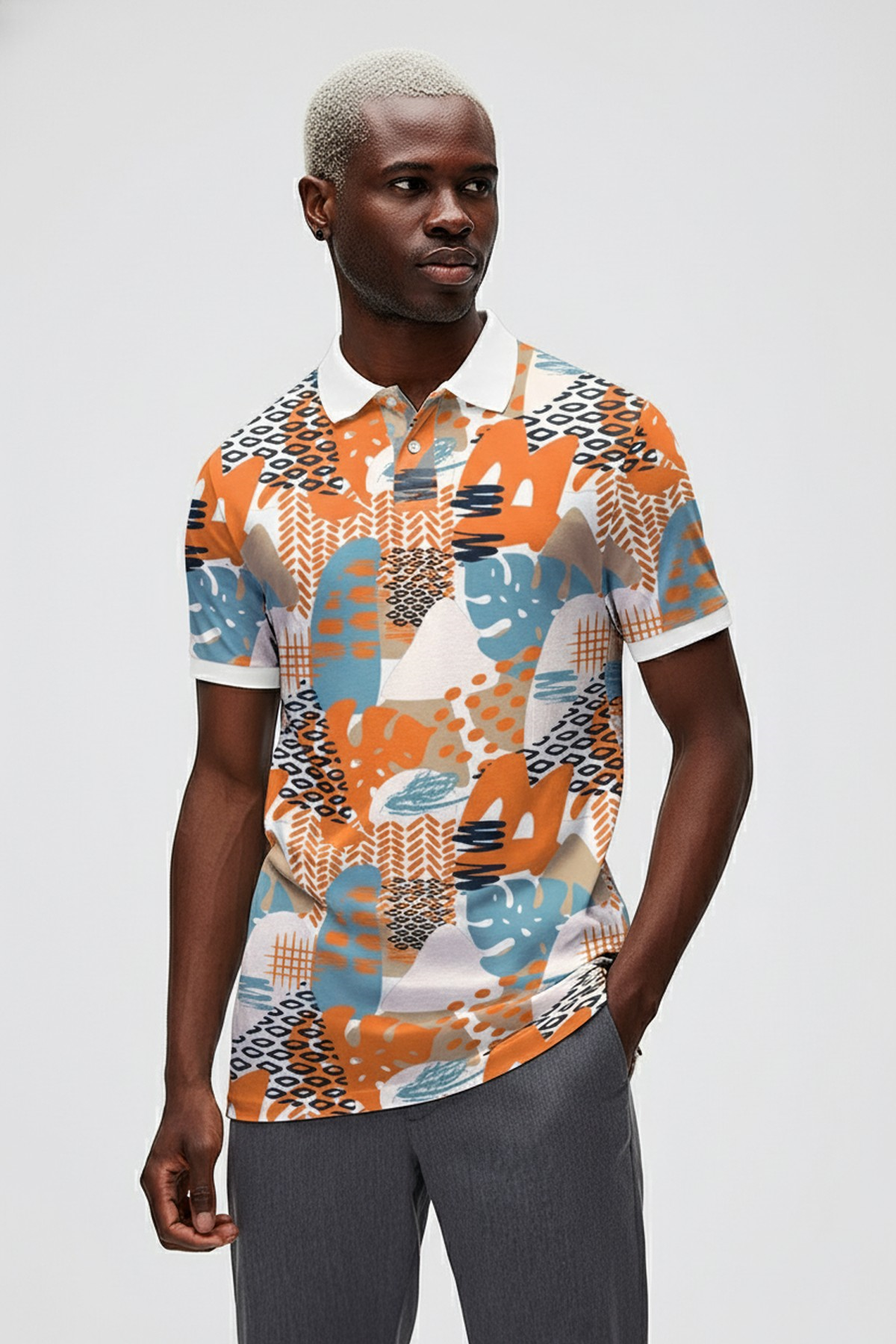 BOTA POLO NECK T-SHIRT PRINTED POLO BEYAZ  MAN T-SHIRT BOTA POLO NECK T-SHIRTBOTA POLO NECK T-SHIRT