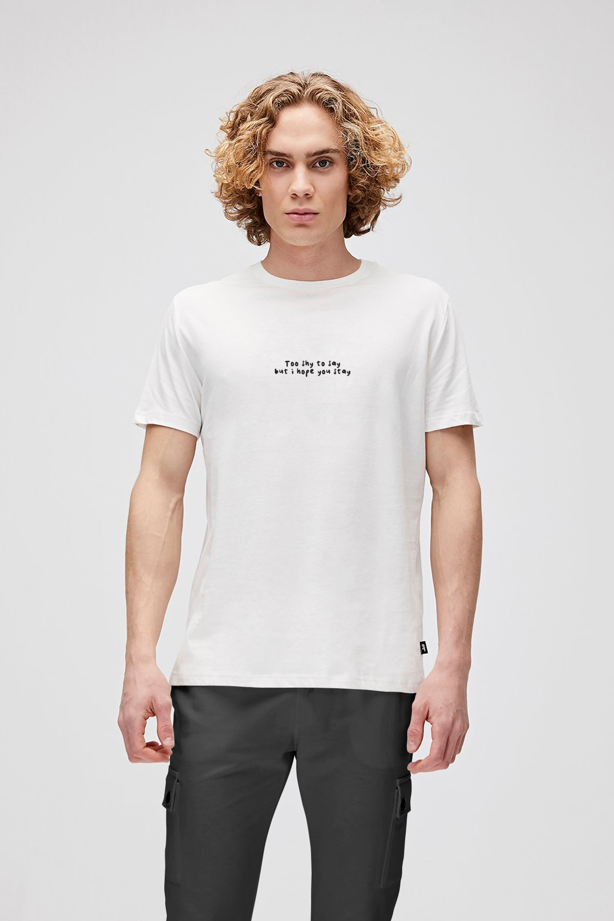 TOO SHY T-SHIRT PRINTED T-SHIRT BEYAZ  MAN T-SHIRT TOO SHY T-SHIRTTOO SHY T-SHIRT