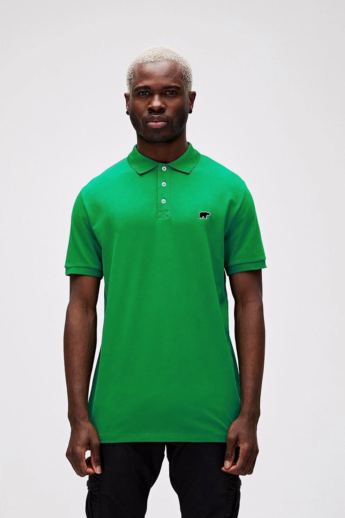 GABRIEL POLO POLO T-SHIRT YEŞİL DÜĞMELİ MAN T-SHIRT GABRIEL POLOGABRIEL POLO