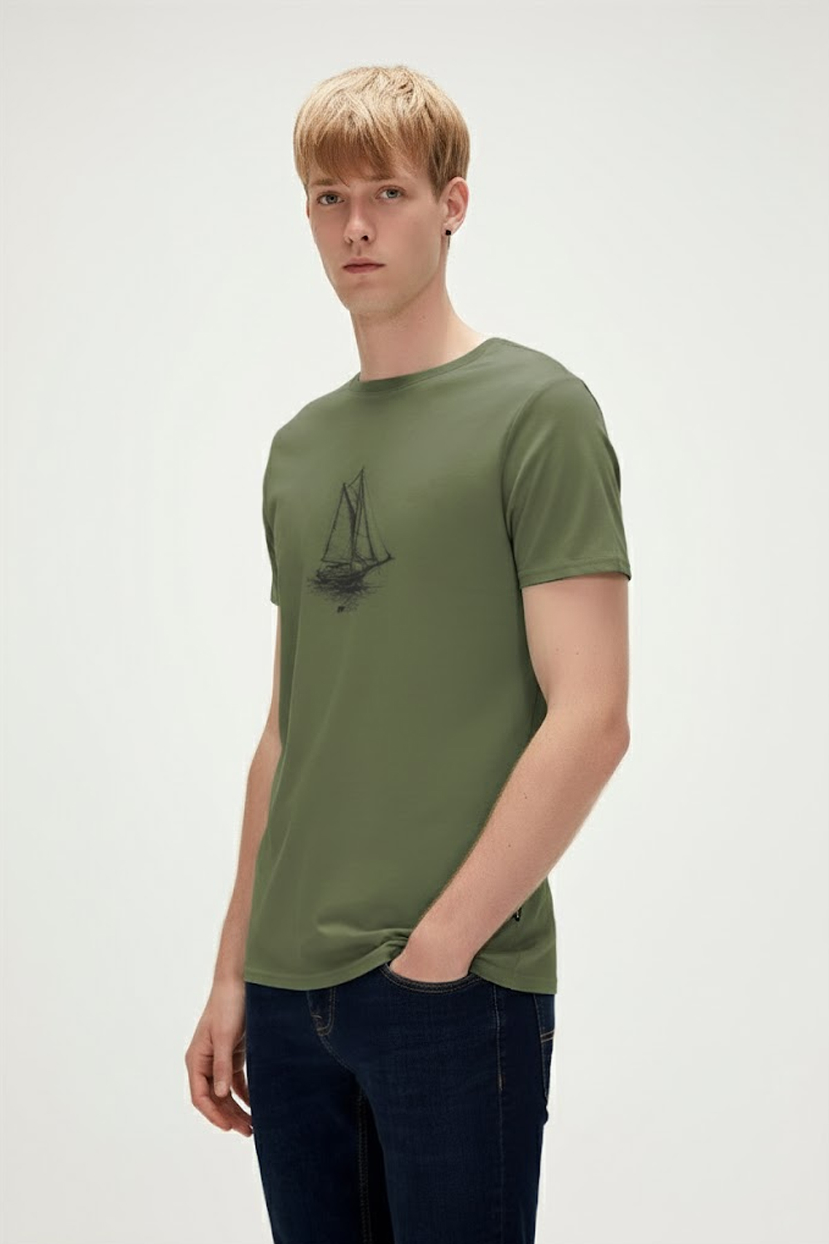 ART OF JOURNEY T-SHIRT PRINTED T-SHIRT SOLUK YEŞİL  MAN T-SHIRT ART OF JOURNEY T-SHIRTART OF JOURNEY T-SHIRT