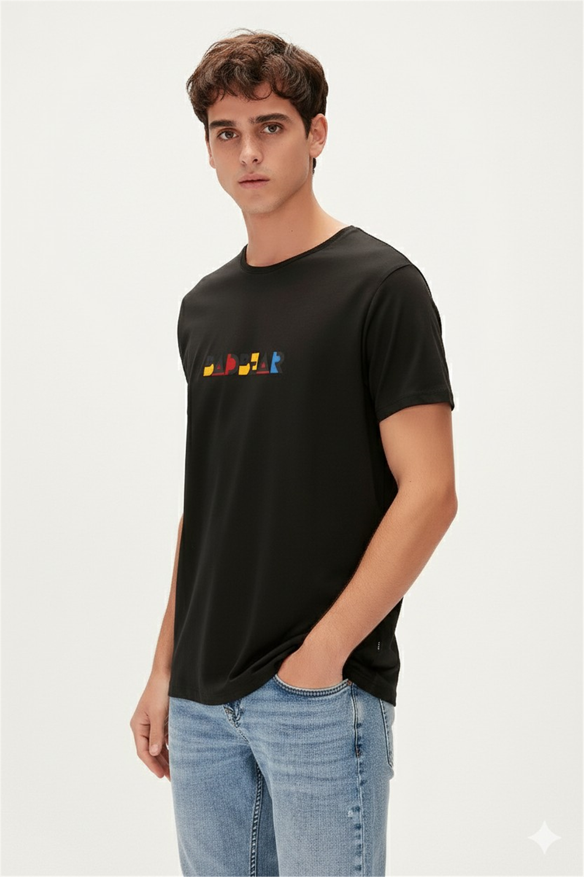 RETRO COLORS T-SHIRT PRINTED T-SHIRT SİYAH  MAN T-SHIRT RETRO COLORS T-SHIRTRETRO COLORS T-SHIRT