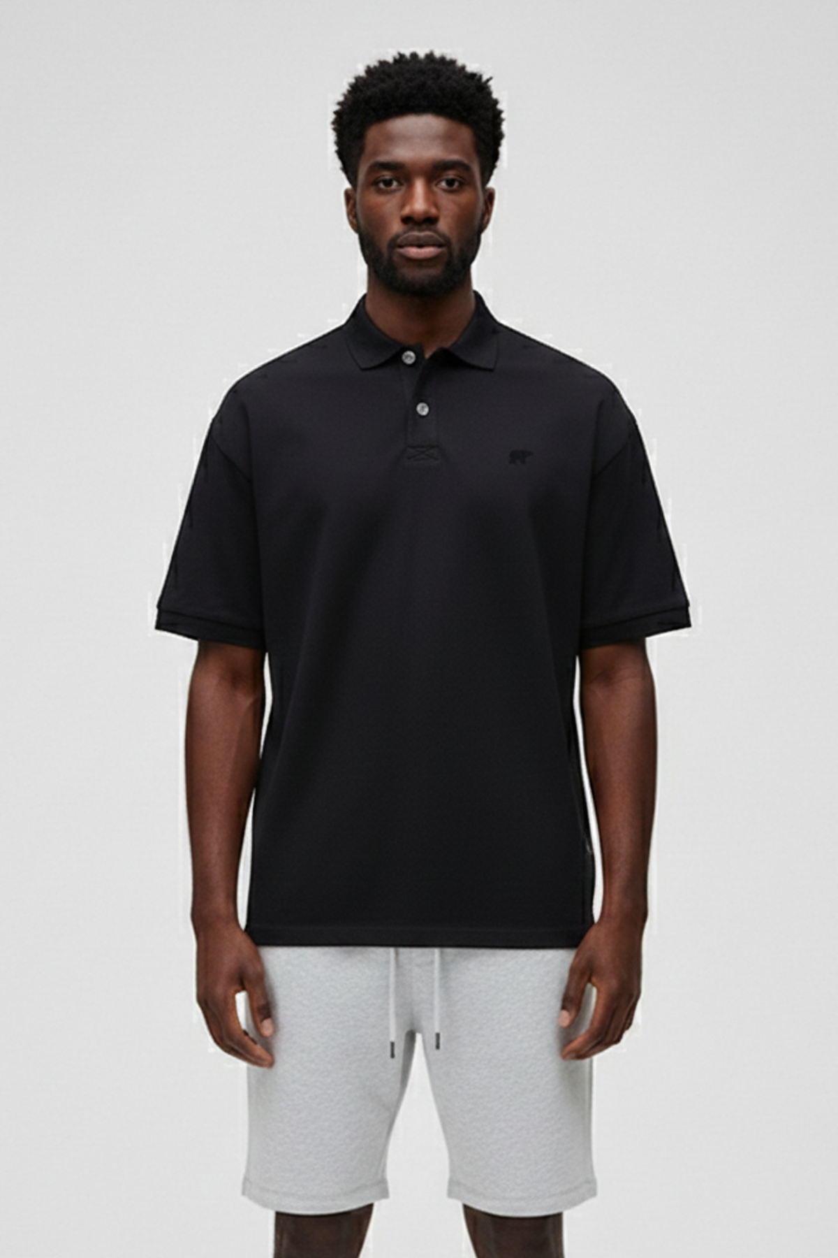 City Walker Siyah Polo Yaka Erkek Tişört
