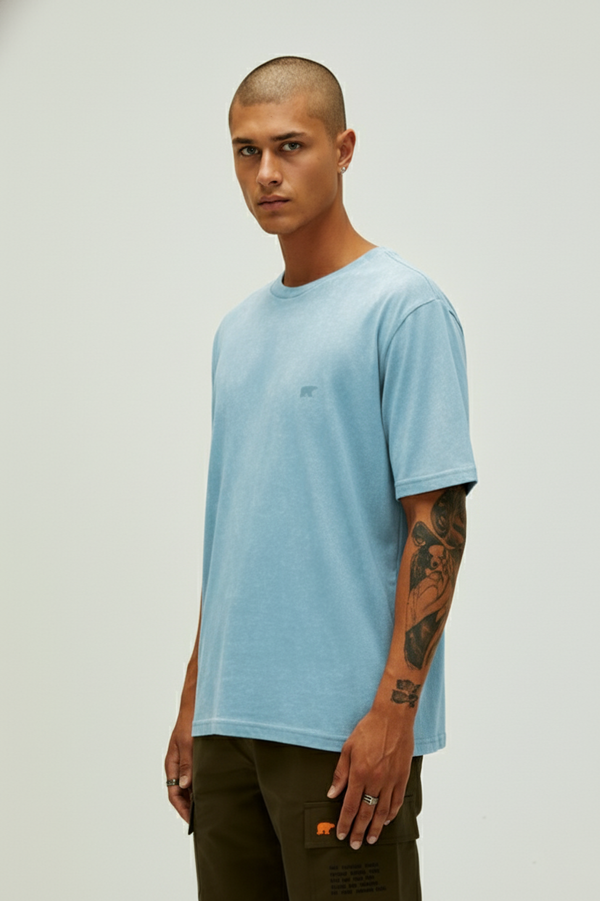 Garment Retro Mavi Basic Erkek Tişört