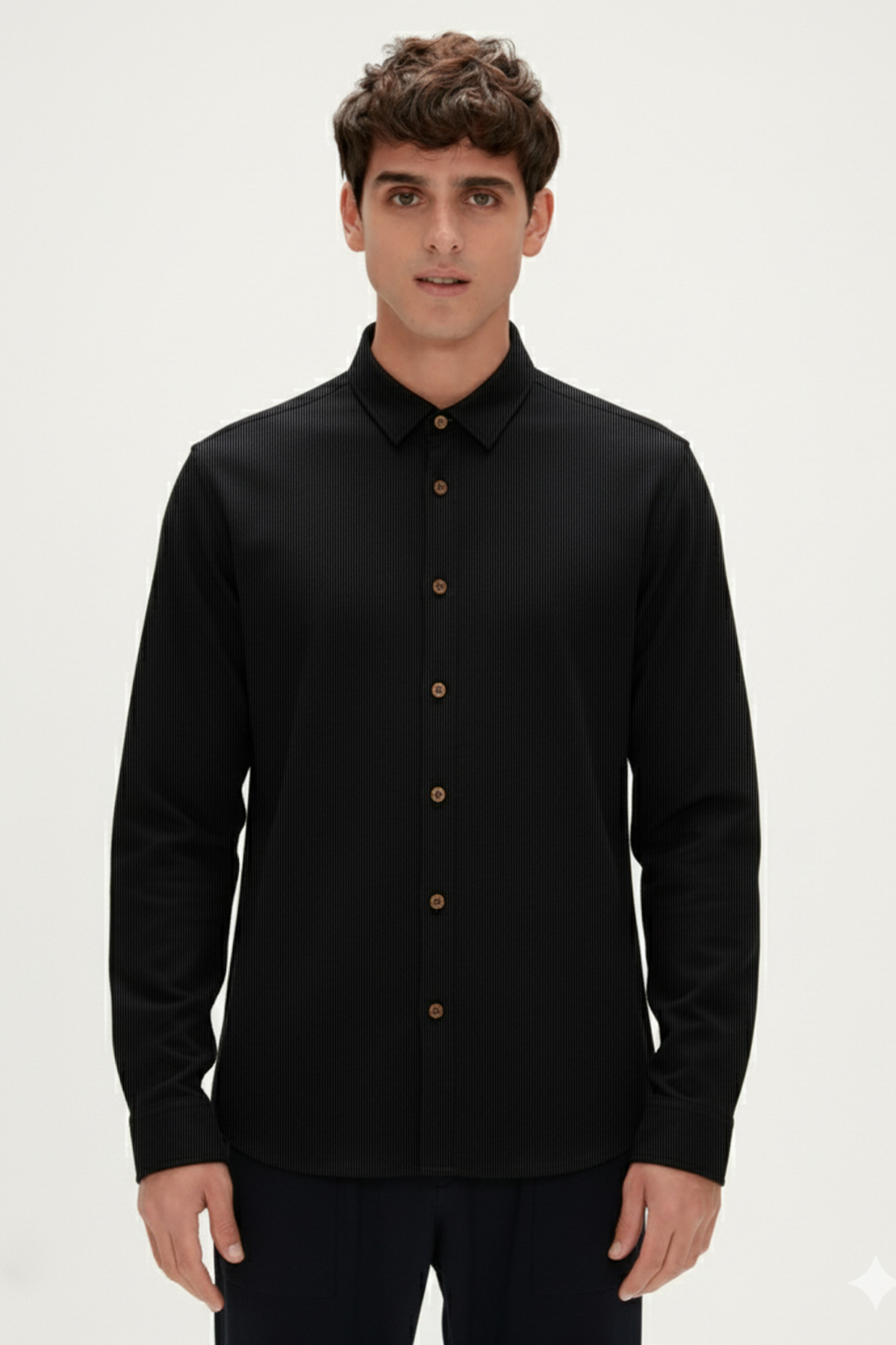 FRUITY SHIRT BASIC SHIRT SİYAH DÜĞMELİ MAN SHIRT FRUITY SHIRTFRUITY SHIRT