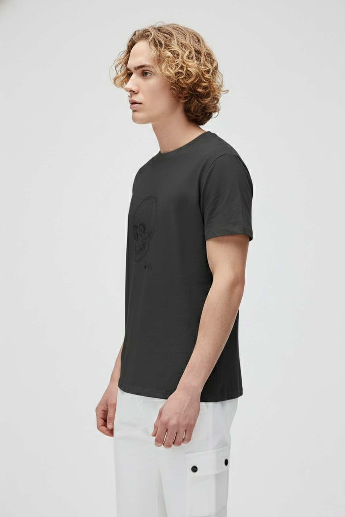 REBORN T-SHIRT PRINTED T-SHIRT ANTRASİT  MAN T-SHIRT REBORN T-SHIRTREBORN T-SHIRT