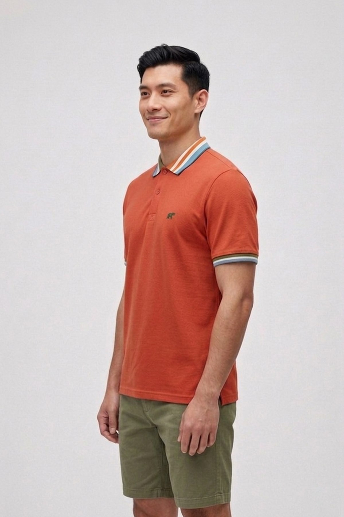 Invısıble Tarçın Polo Yaka Erkek Tişört