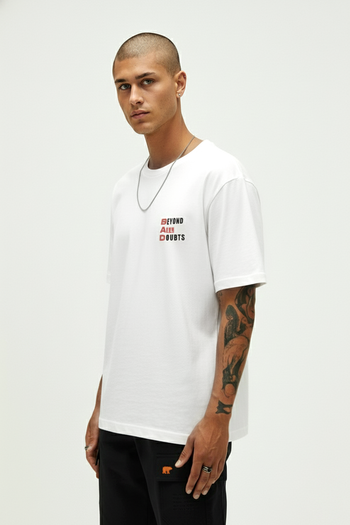 BEYOND T-SHIRT PRINTED T-SHIRT BEYAZ  MAN T-SHIRT BEYOND T-SHIRTBEYOND T-SHIRT